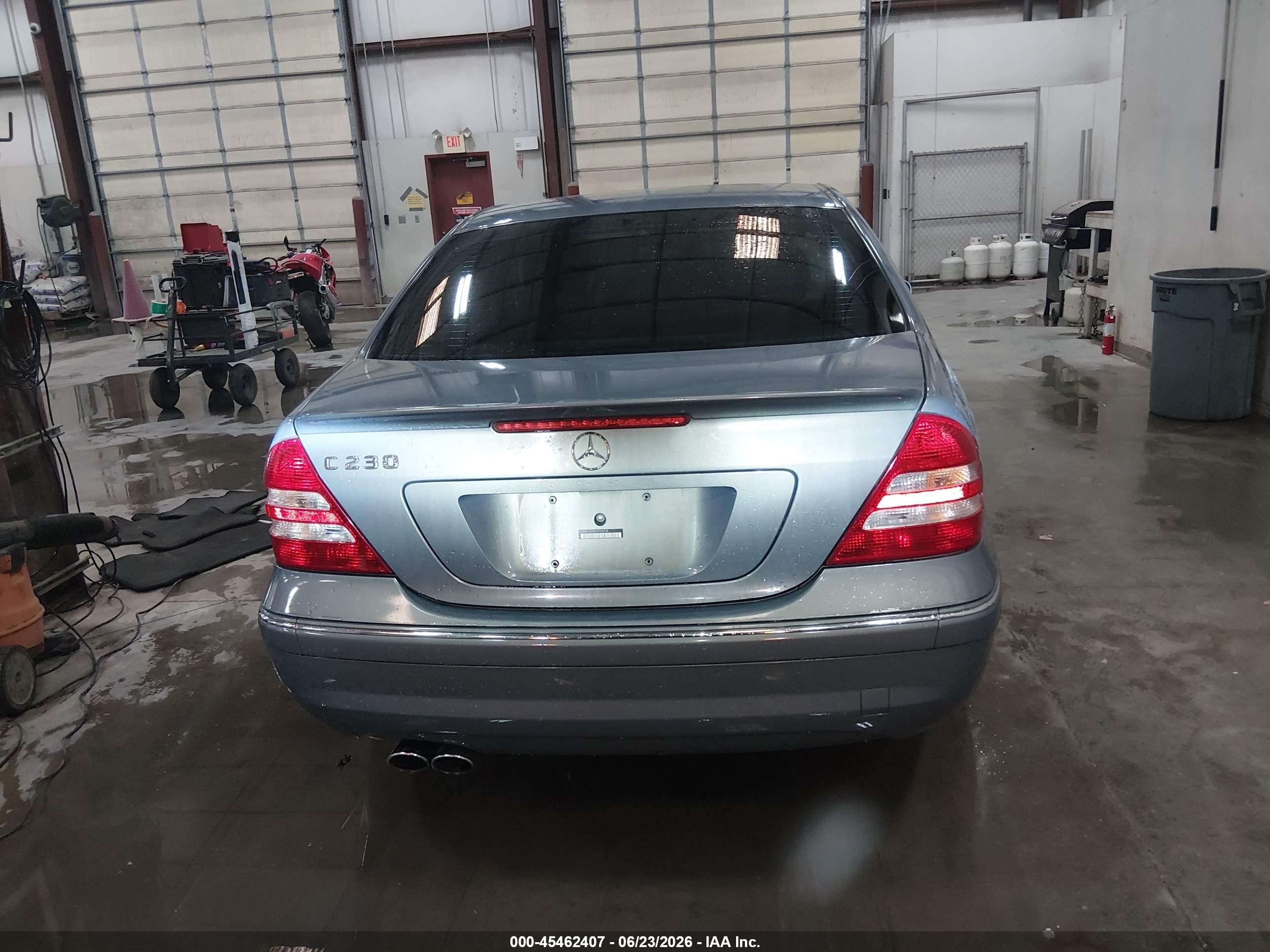 2007 Mercedes-benz C 230 Sport Light Blue vin: WDBRF52H47F910018