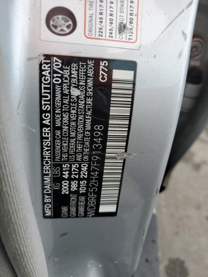 2007 Mercedes-benz C 230 Серебряный vin: WDBRF52H47F913498