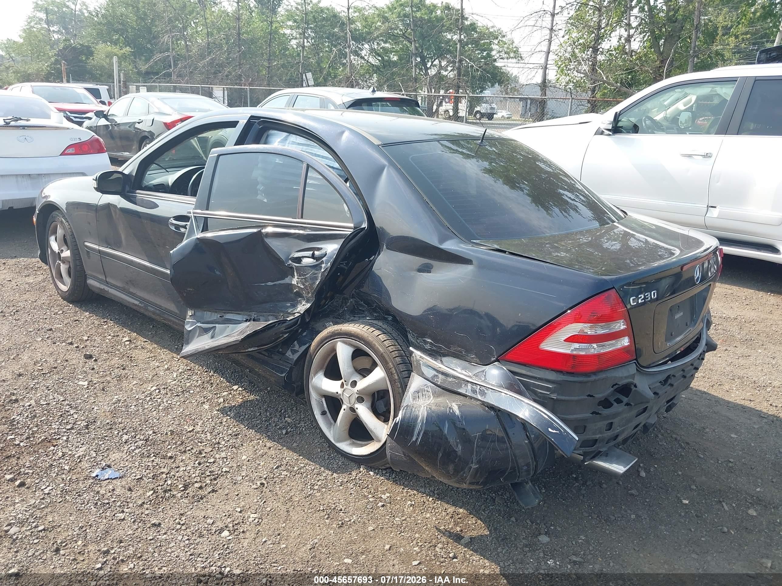2006 Mercedes-benz C 230 Sport Черный vin: WDBRF52H56A842999