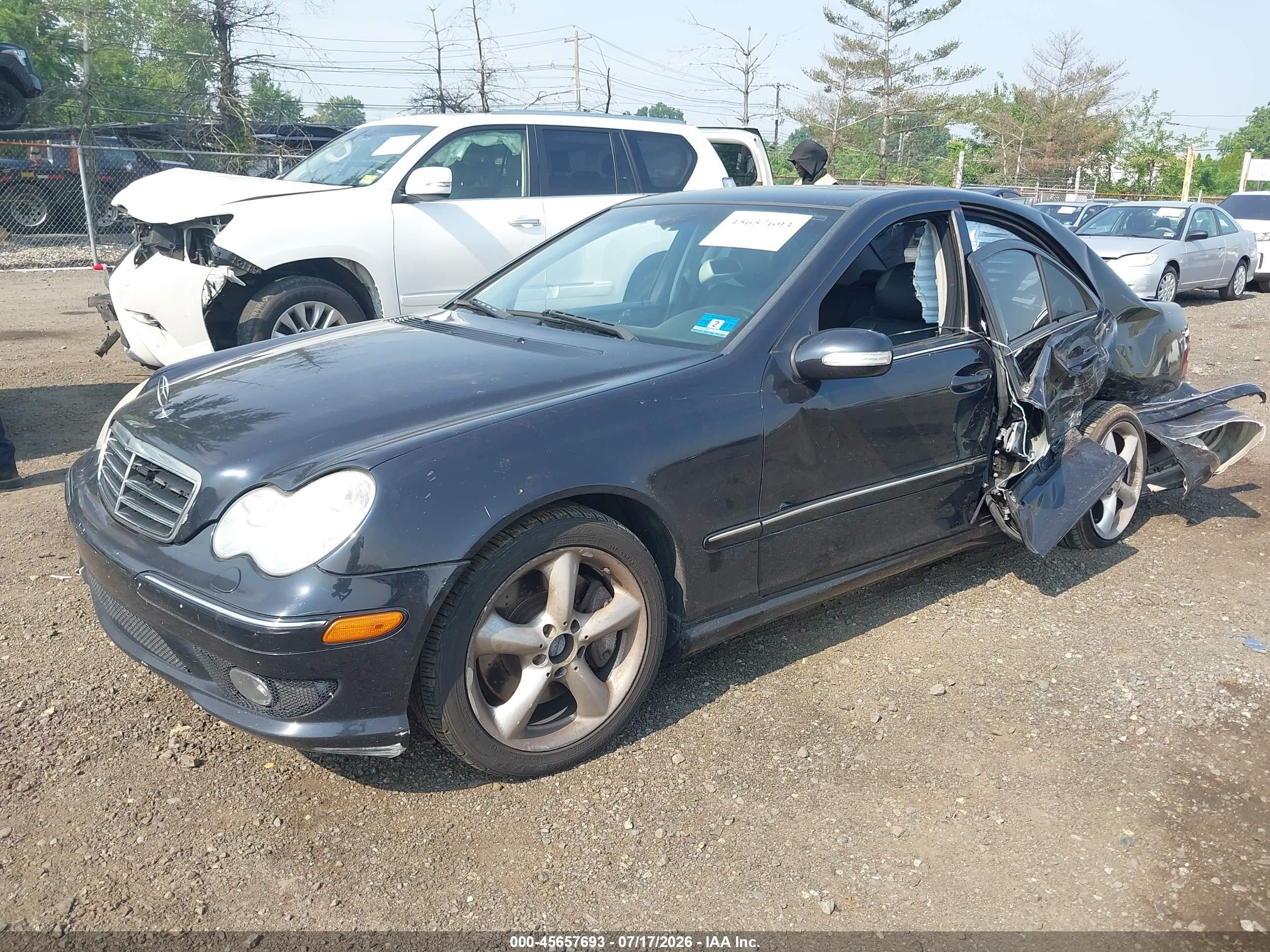 2006 Mercedes-benz C 230 Sport Черный vin: WDBRF52H56A842999