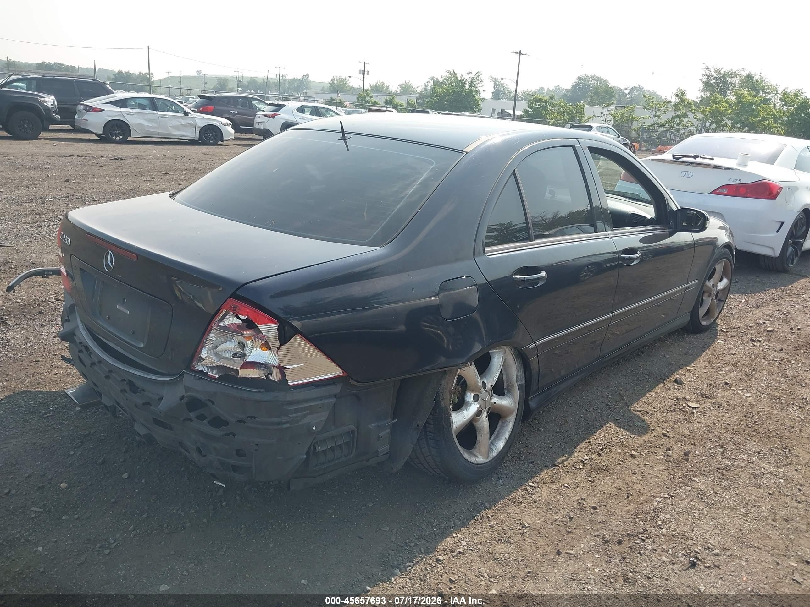 2006 Mercedes-benz C 230 Sport Черный vin: WDBRF52H56A842999