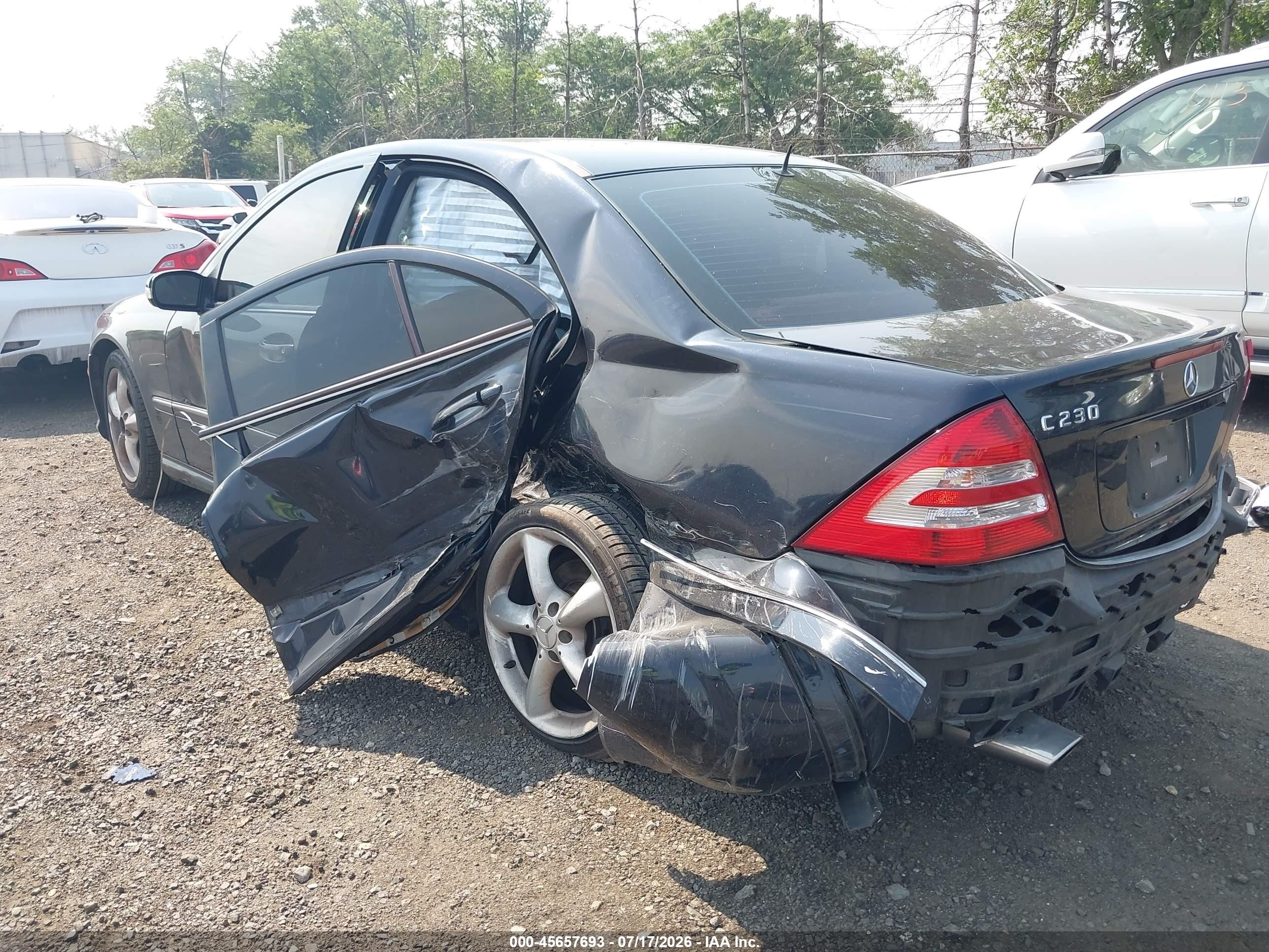 2006 Mercedes-benz C 230 Sport Черный vin: WDBRF52H56A842999