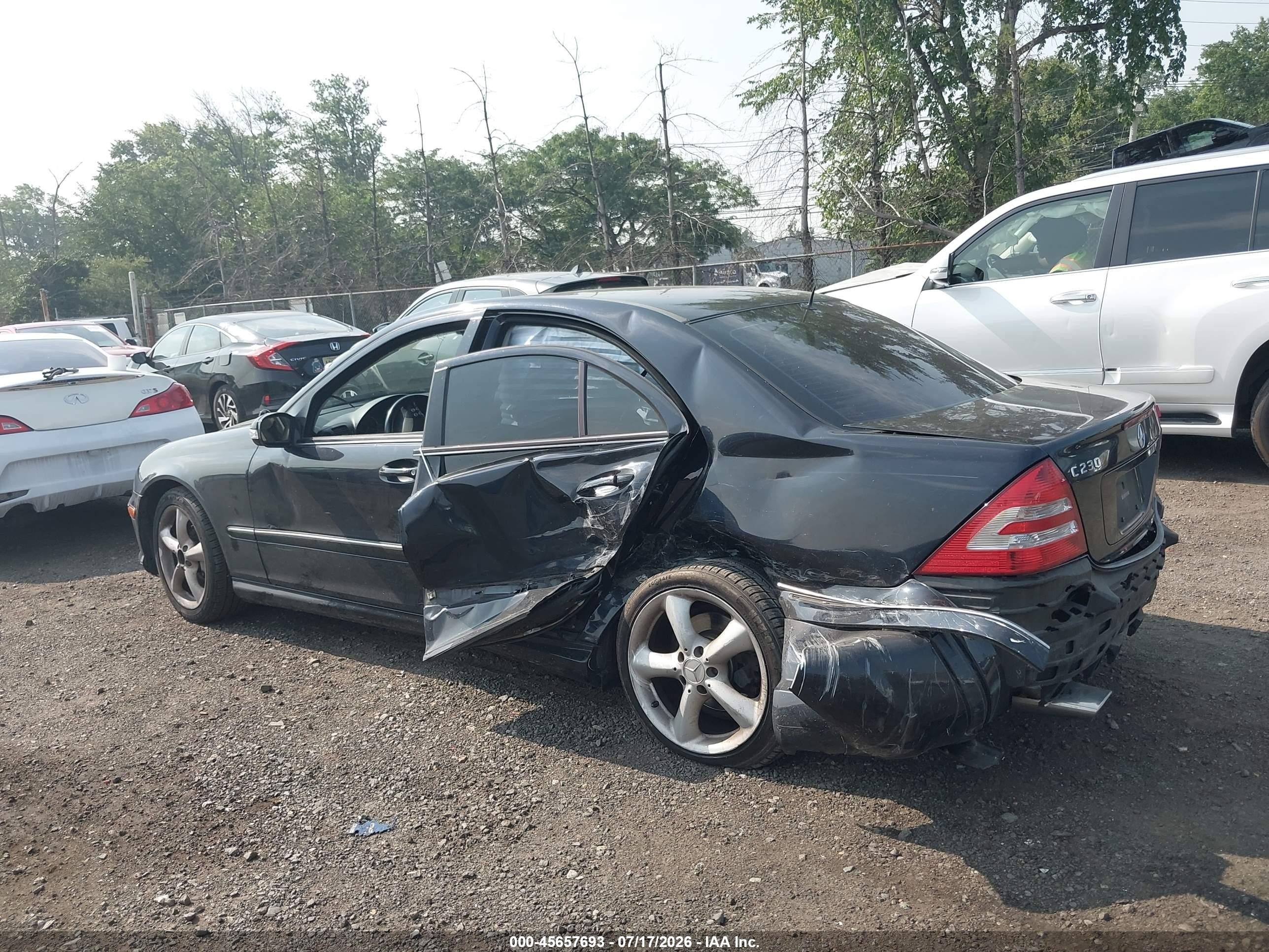 2006 Mercedes-benz C 230 Sport Черный vin: WDBRF52H56A842999