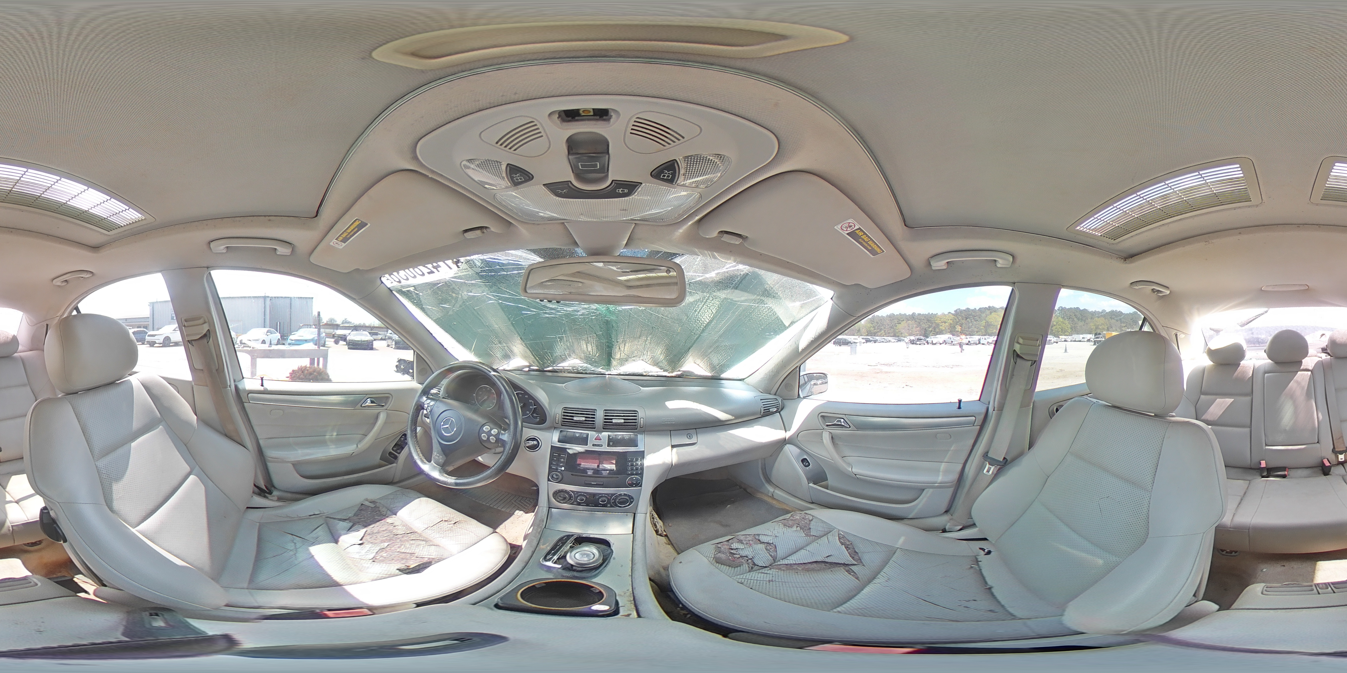 2006 Mercedes Benz C 230 White vin: WDBRF52H56F745496