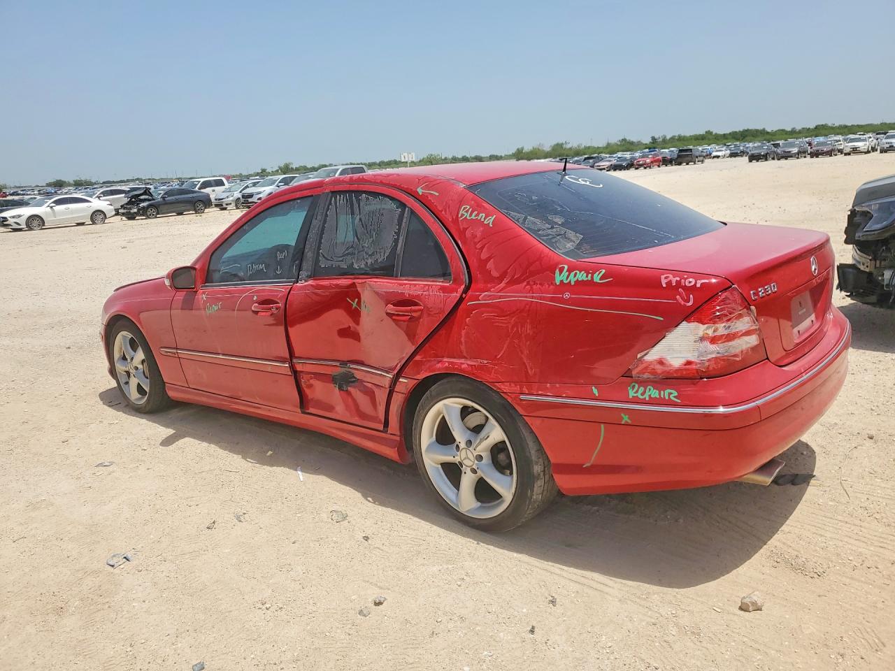 2006 Mercedes-benz C 230 Red vin: WDBRF52H56F832007