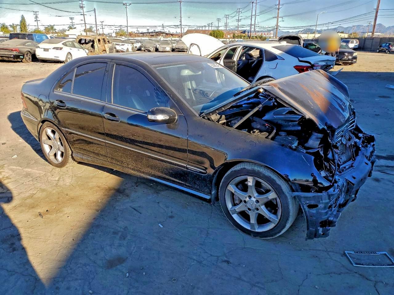 2007 Mercedes-benz C 230 Черный vin: WDBRF52H57E024005