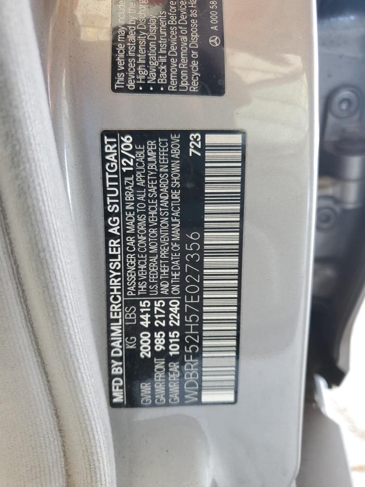 2007 Mercedes-benz C 230 Серебряный vin: WDBRF52H57E027356