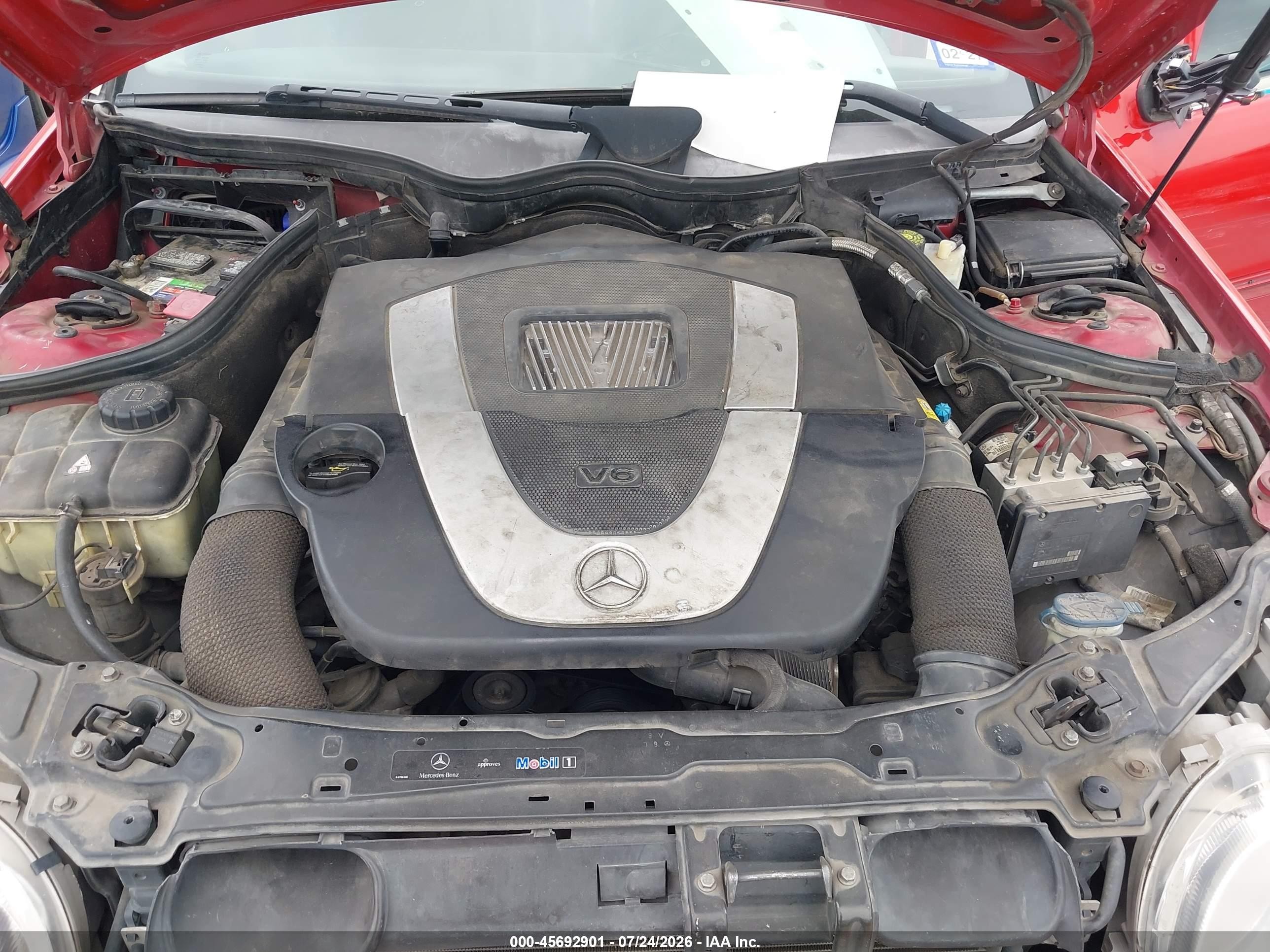 2007 Mercedes-benz C 230 Sport Red vin: WDBRF52H57F850329