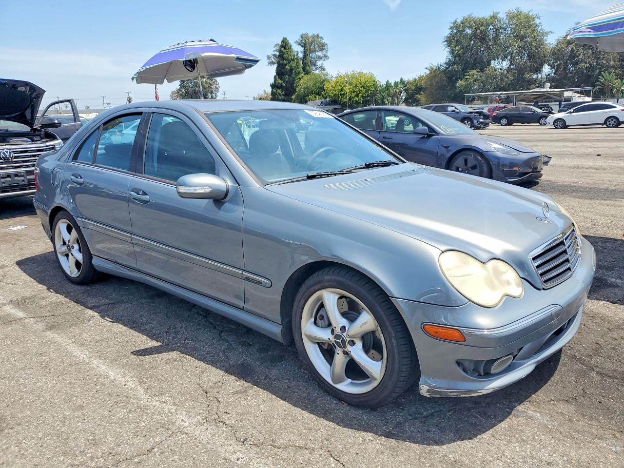 2006 Mercedes-benz C 230 Blue vin: WDBRF52H66F744146