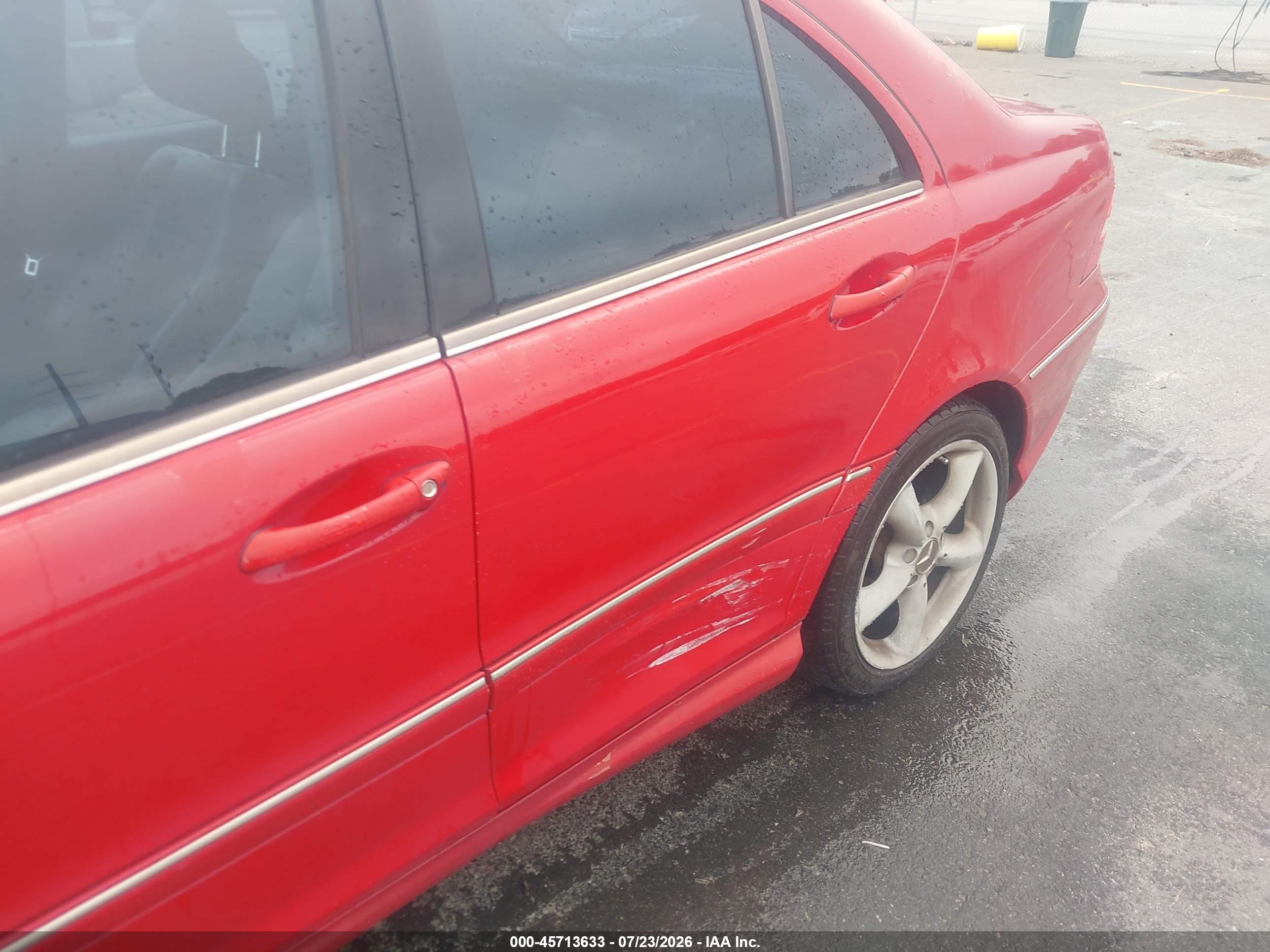 2006 Mercedes-benz C 230 Sport Red vin: WDBRF52H66F782492