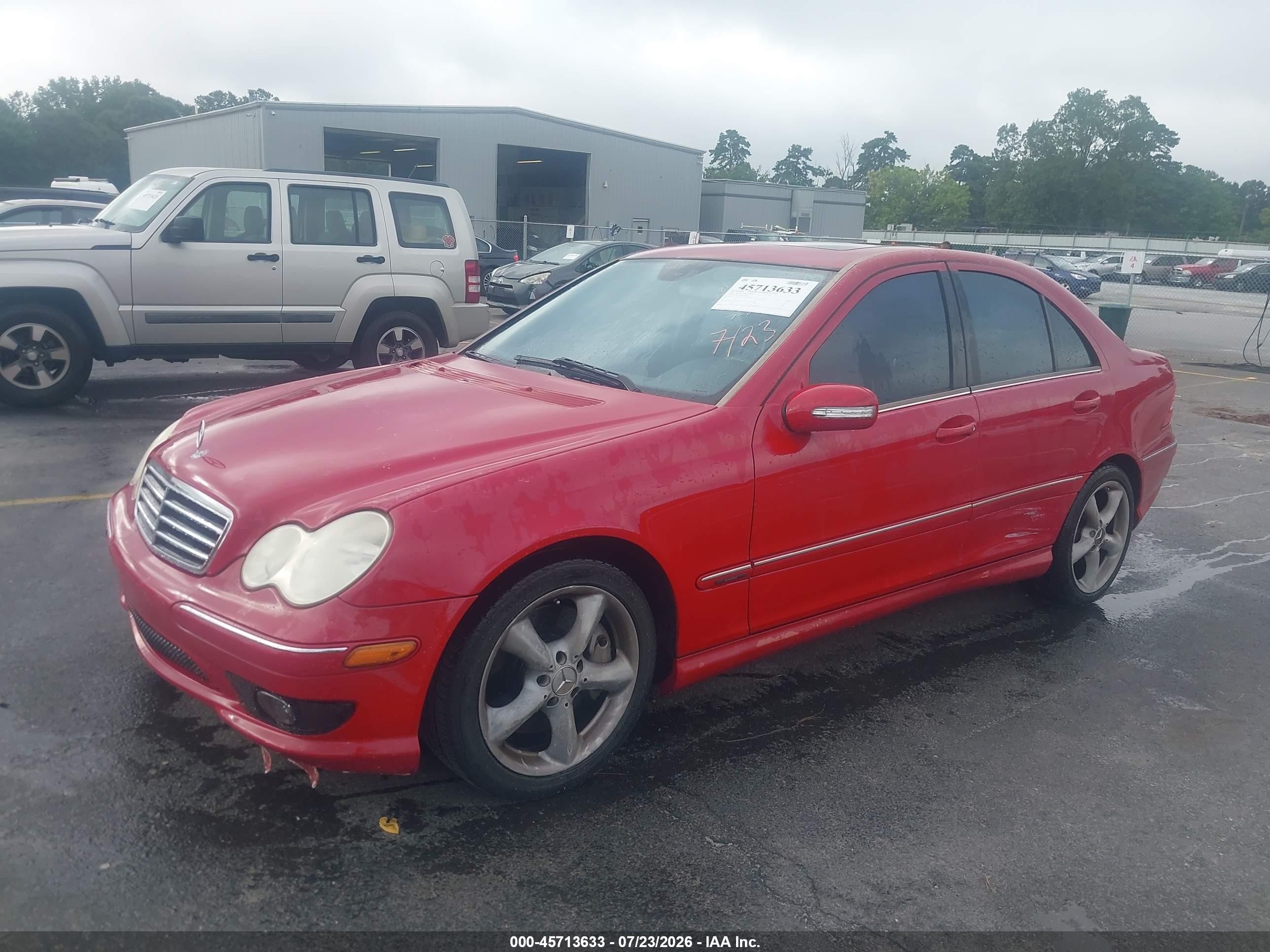 2006 Mercedes-benz C 230 Sport Red vin: WDBRF52H66F782492