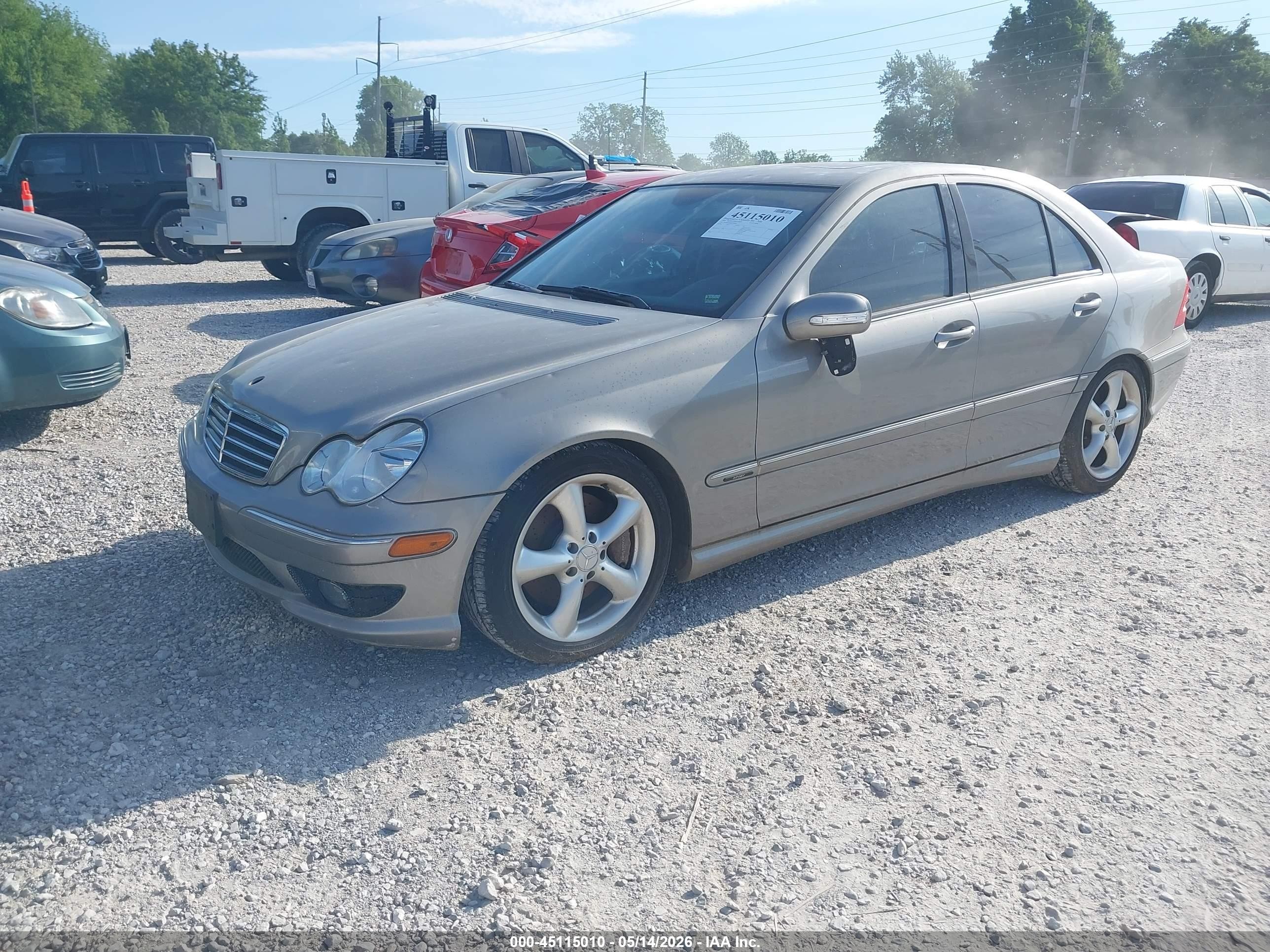 2006 Mercedes-benz C-class Sport Silver vin: WDBRF52H66F793881