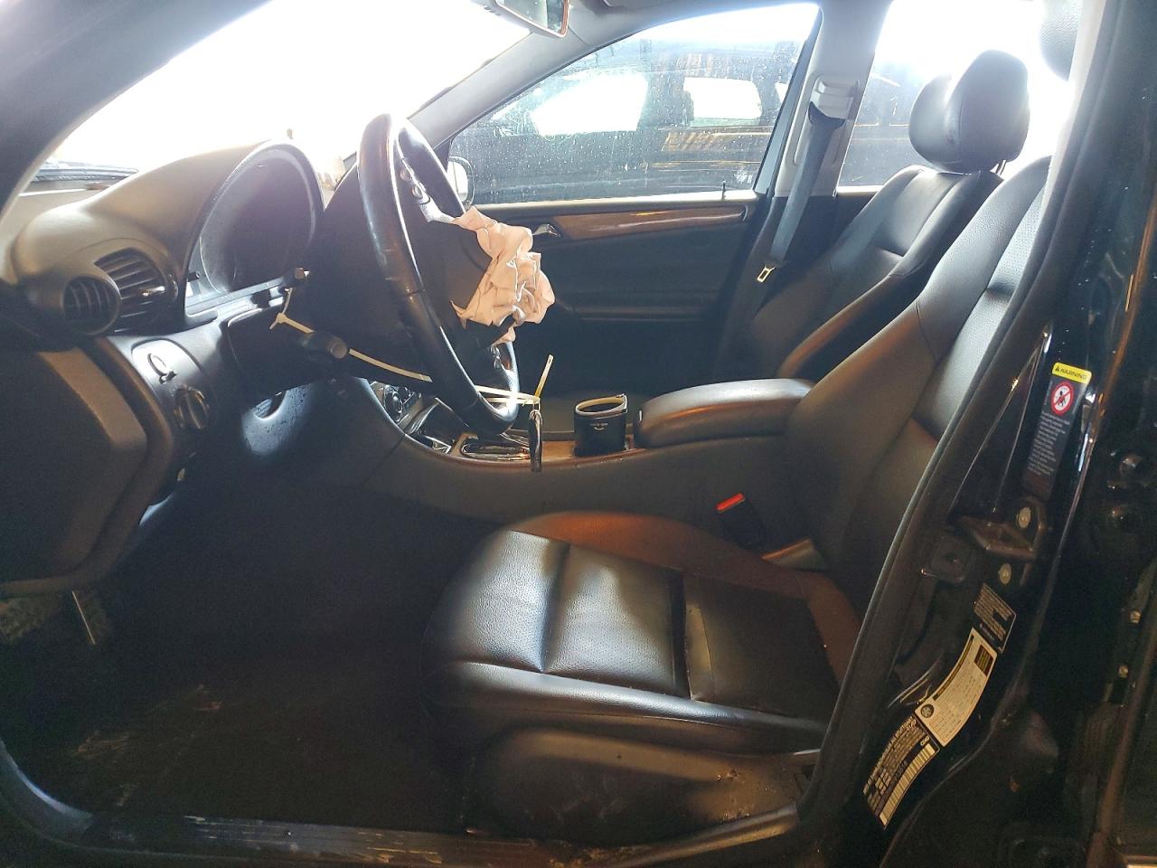 2007 Mercedes-benz C 230 Черный vin: WDBRF52H67F913518