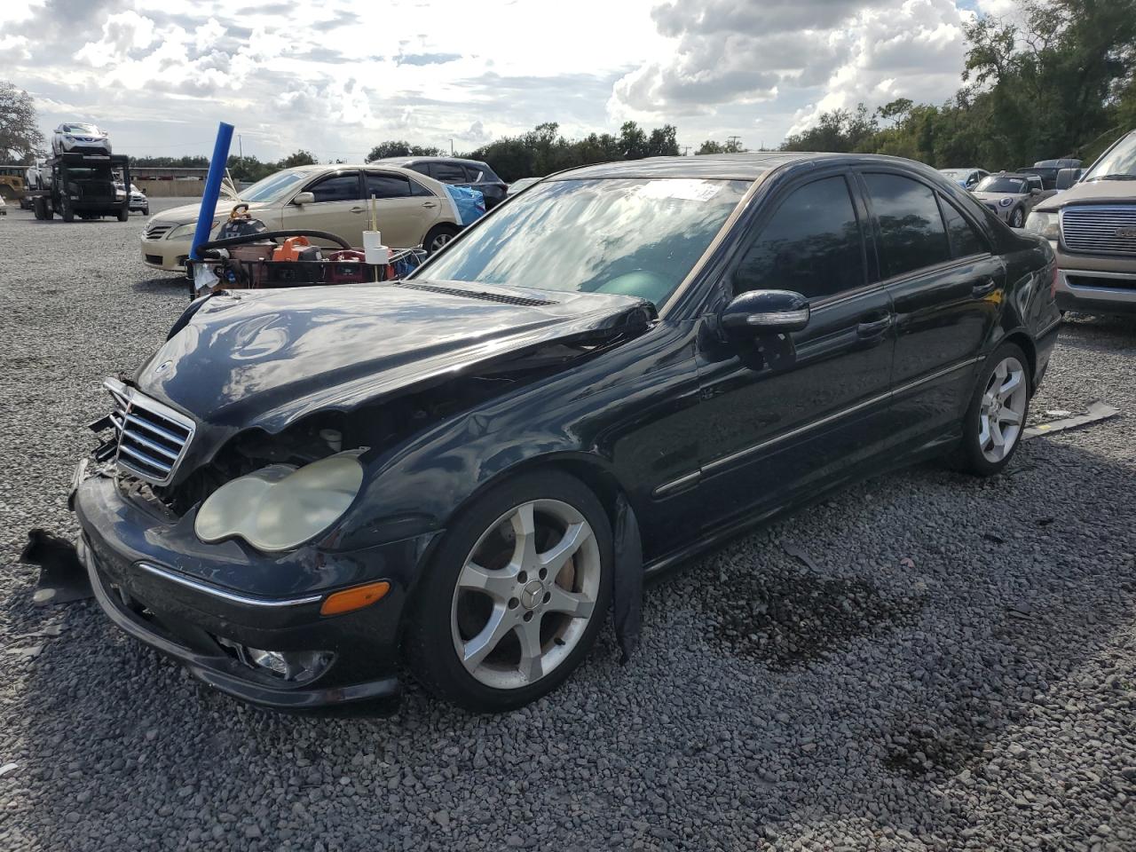 2007 Mercedes-benz C 230 Black vin: WDBRF52H67F917598