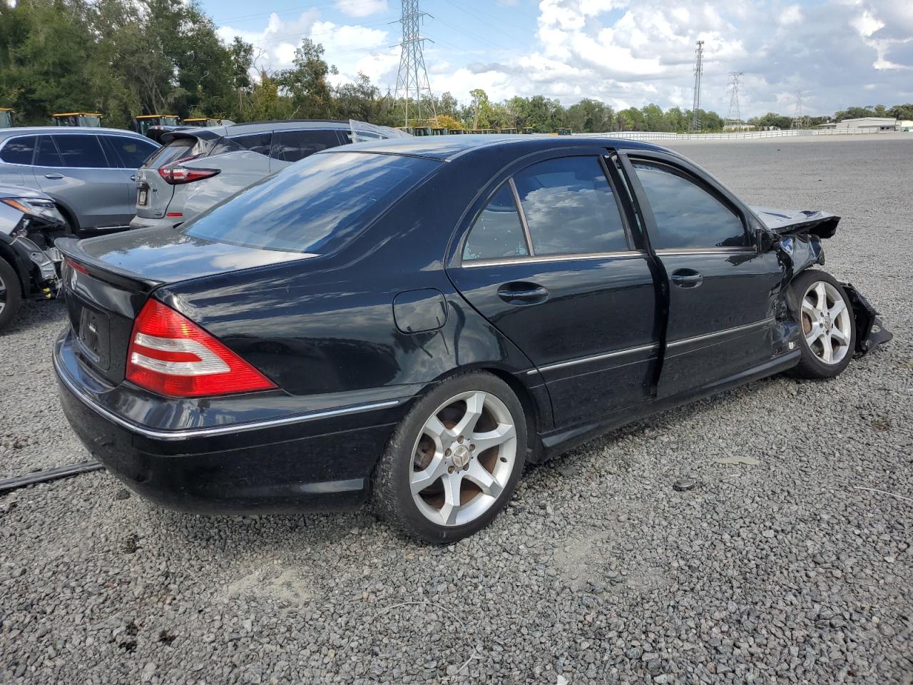 2007 Mercedes-benz C 230 Black vin: WDBRF52H67F917598