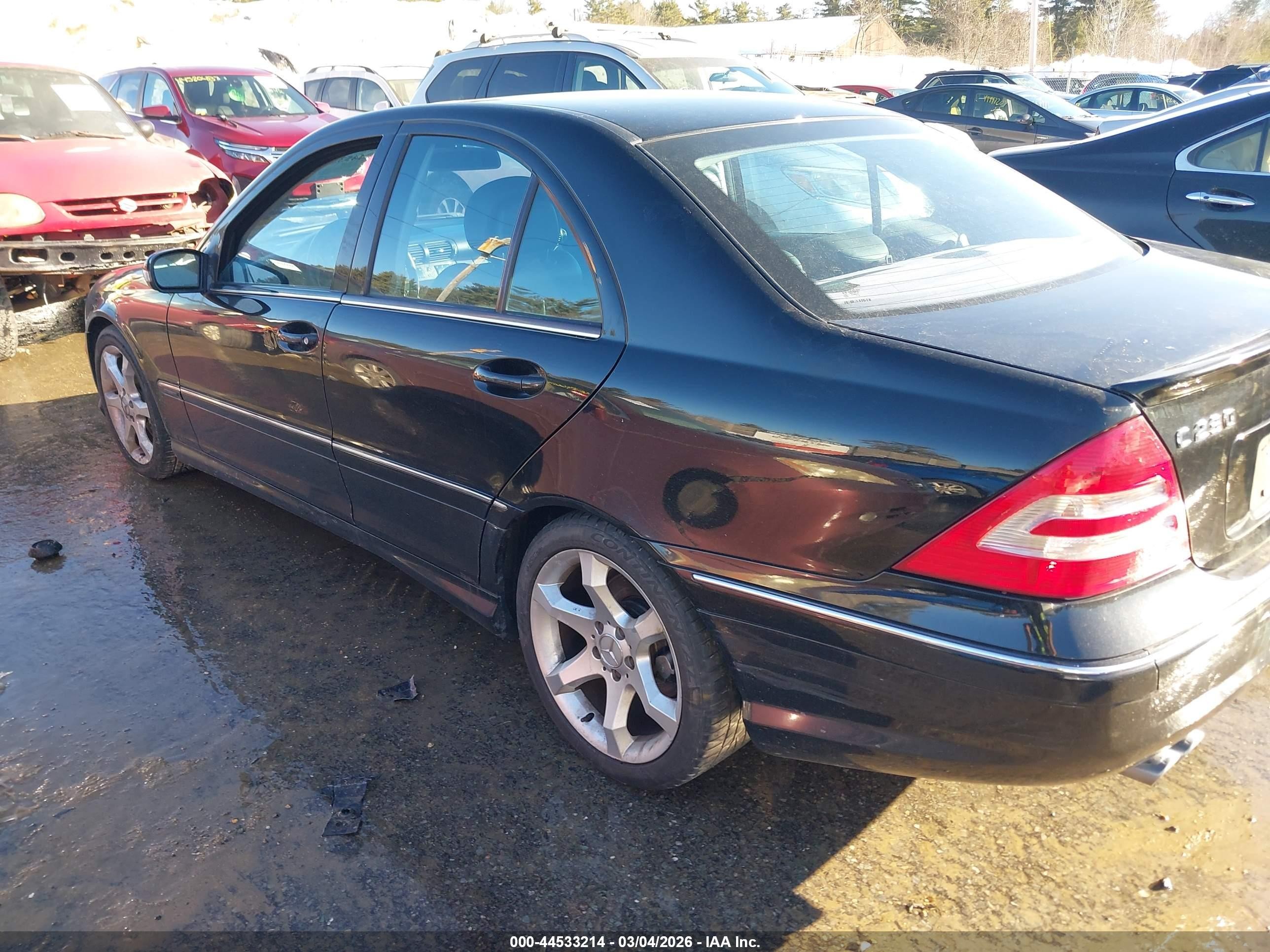 2007 Mercedes-benz C 230 Sport Black vin: WDBRF52H67F921957