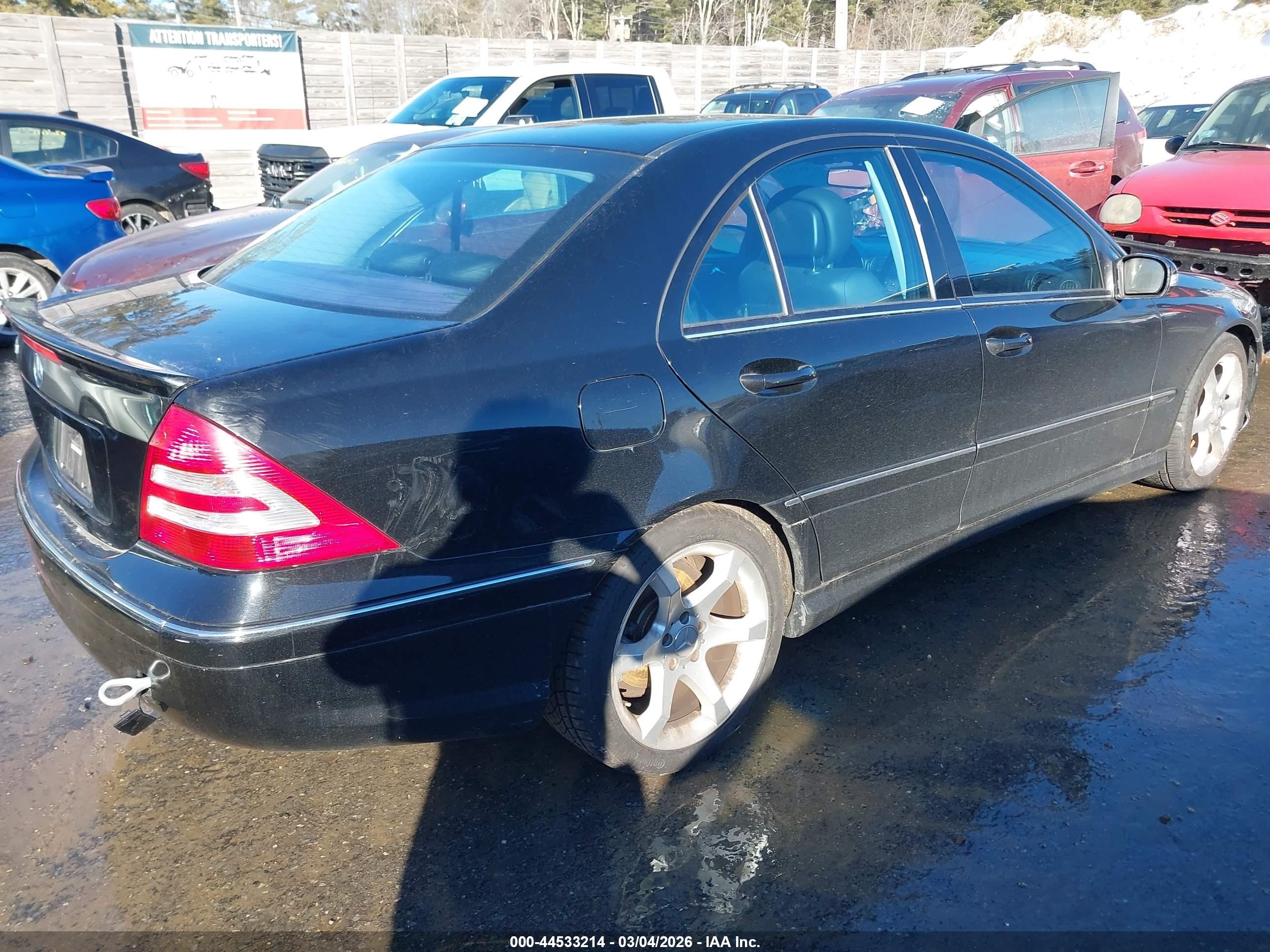 2007 Mercedes-benz C 230 Sport Black vin: WDBRF52H67F921957