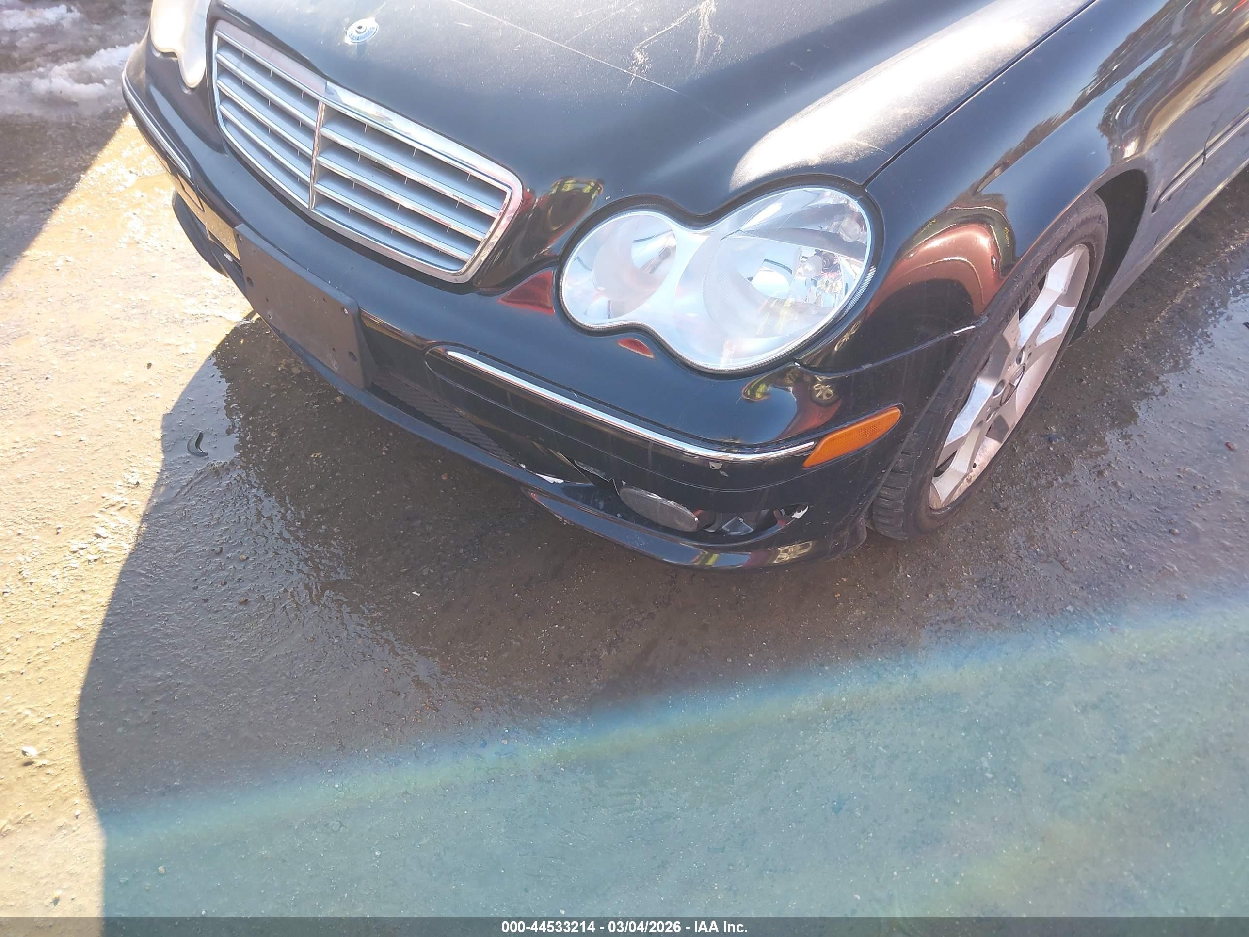 2007 Mercedes-benz C 230 Sport Black vin: WDBRF52H67F921957