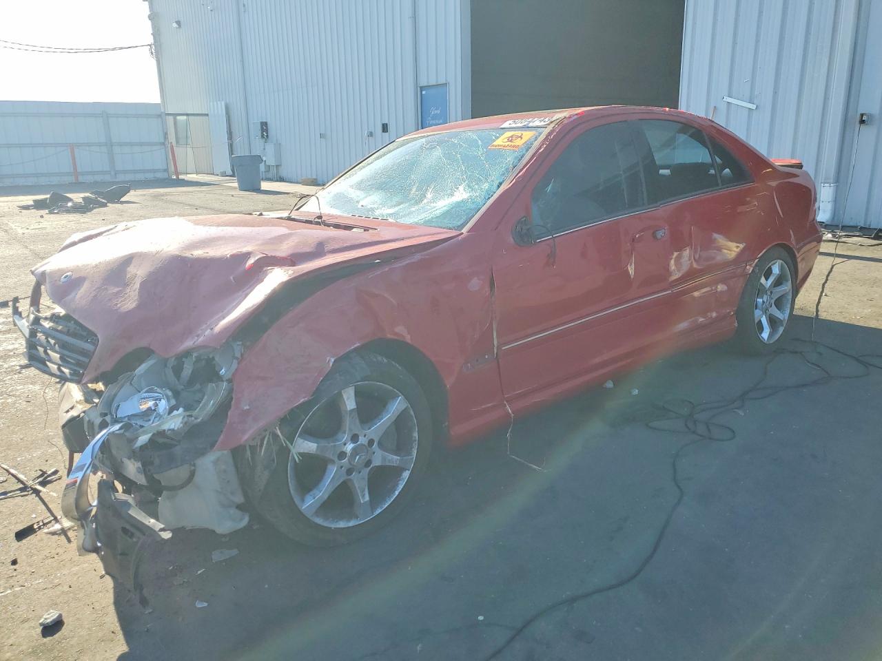 2007 Mercedes-benz C 230 Red vin: WDBRF52H67F923501