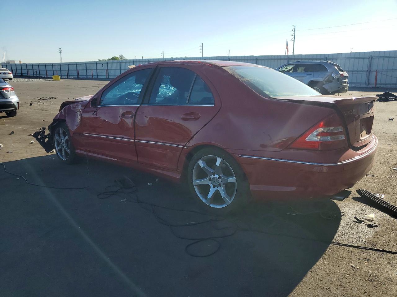 2007 Mercedes-benz C 230 Red vin: WDBRF52H67F923501