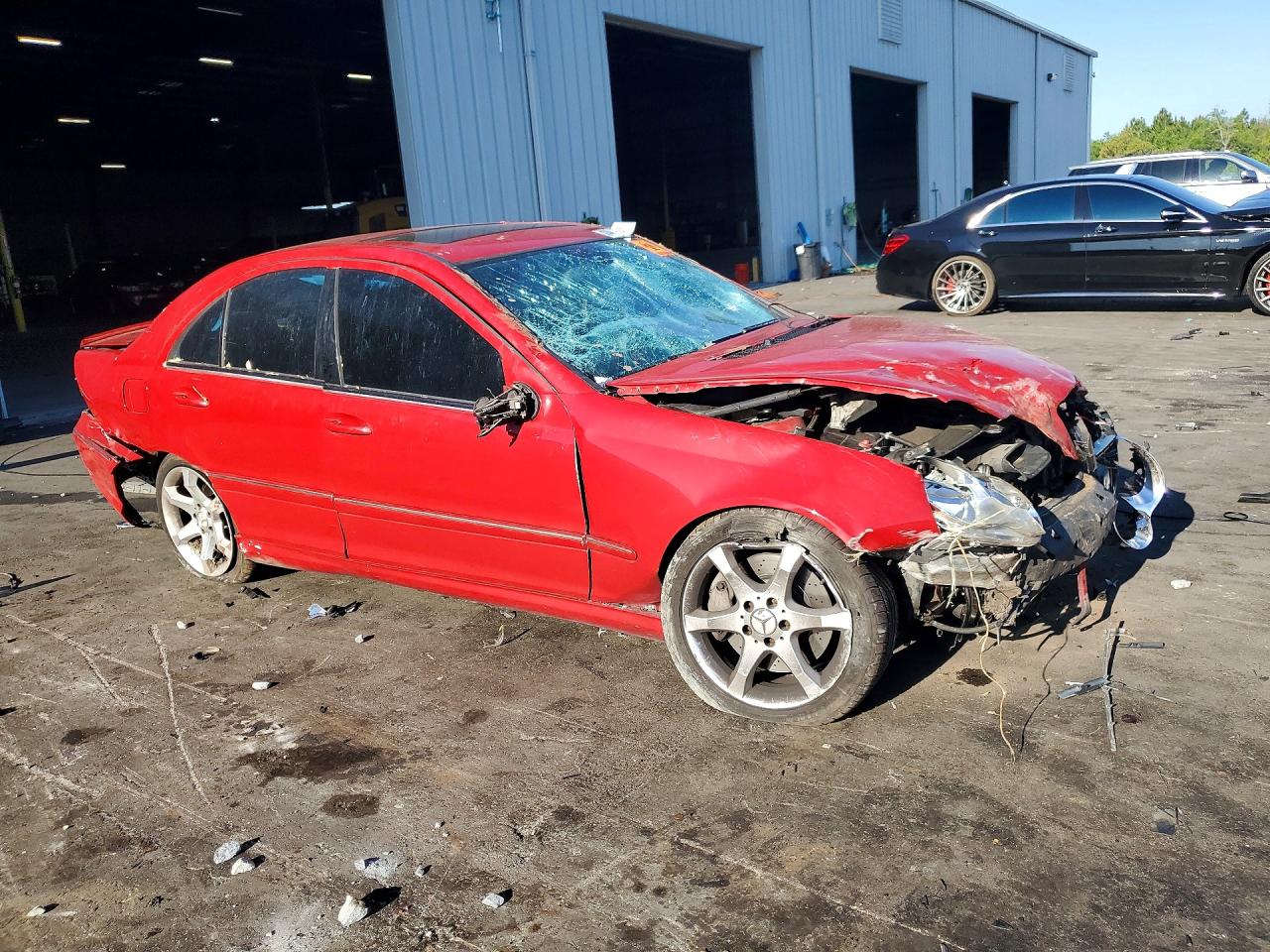 2007 Mercedes-benz C 230 Red vin: WDBRF52H67F923501