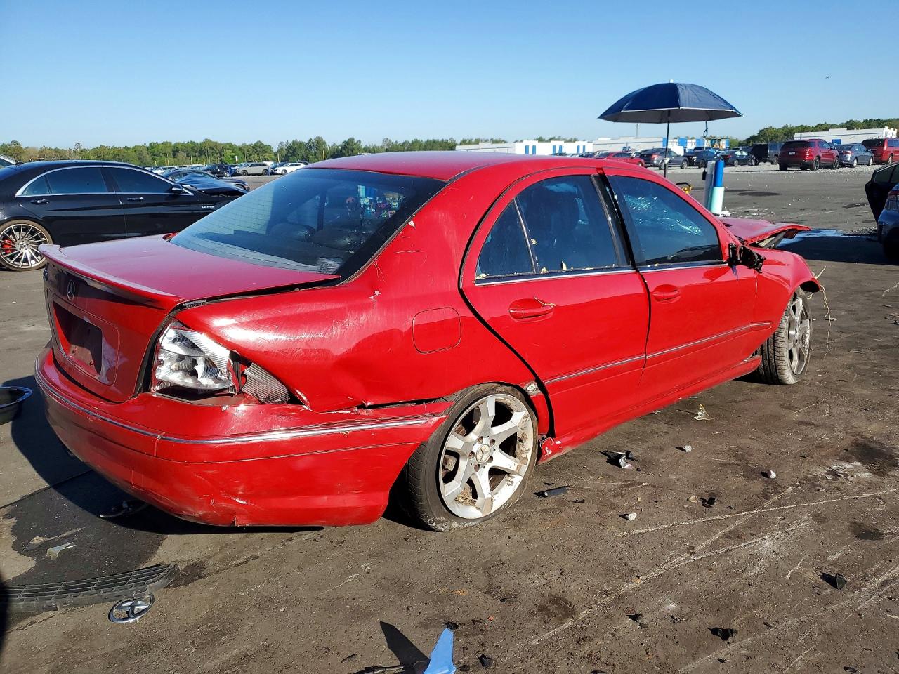 2007 Mercedes-benz C 230 Red vin: WDBRF52H67F923501