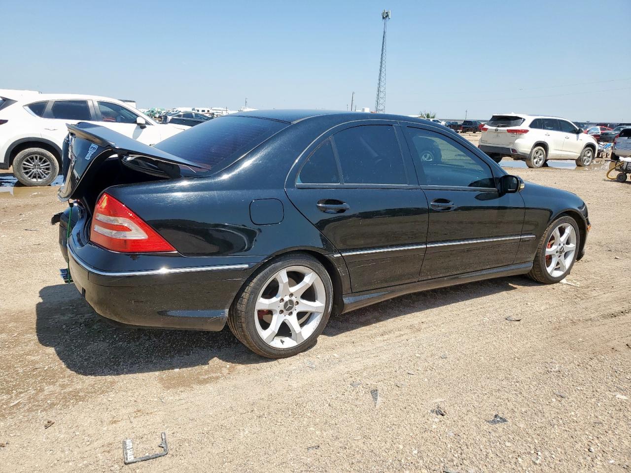 2007 Mercedes-benz C 230 Черный vin: WDBRF52H67F927547