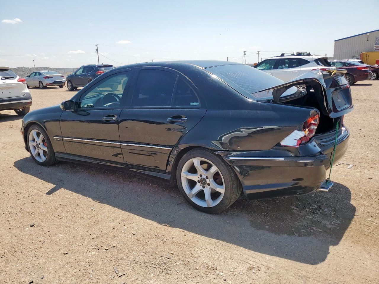 2007 Mercedes-benz C 230 Черный vin: WDBRF52H67F927547