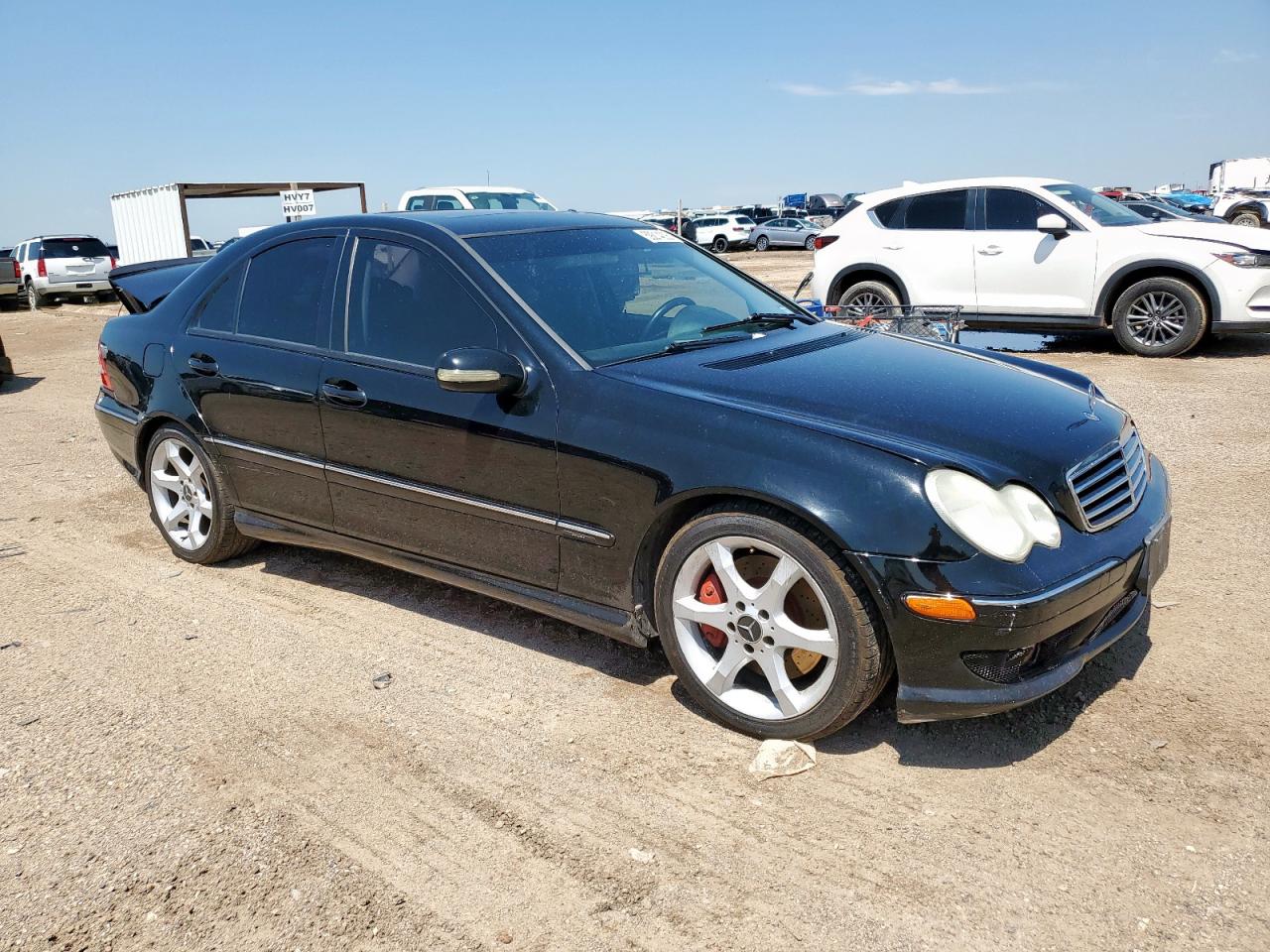 2007 Mercedes-benz C 230 Черный vin: WDBRF52H67F927547