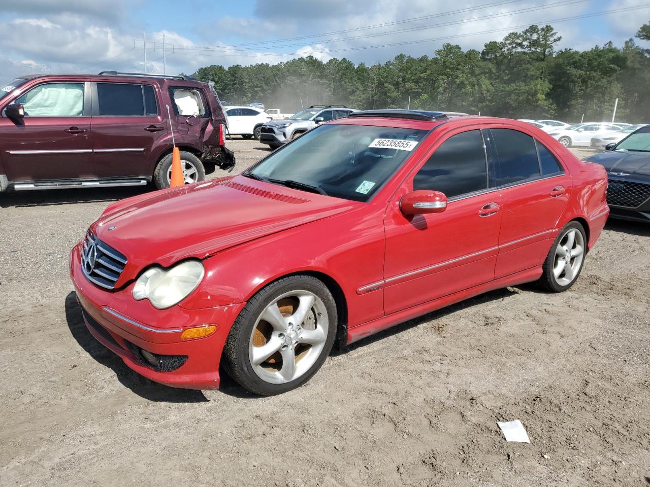 2006 Mercedes-benz C 230 Red vin: WDBRF52H76F731079
