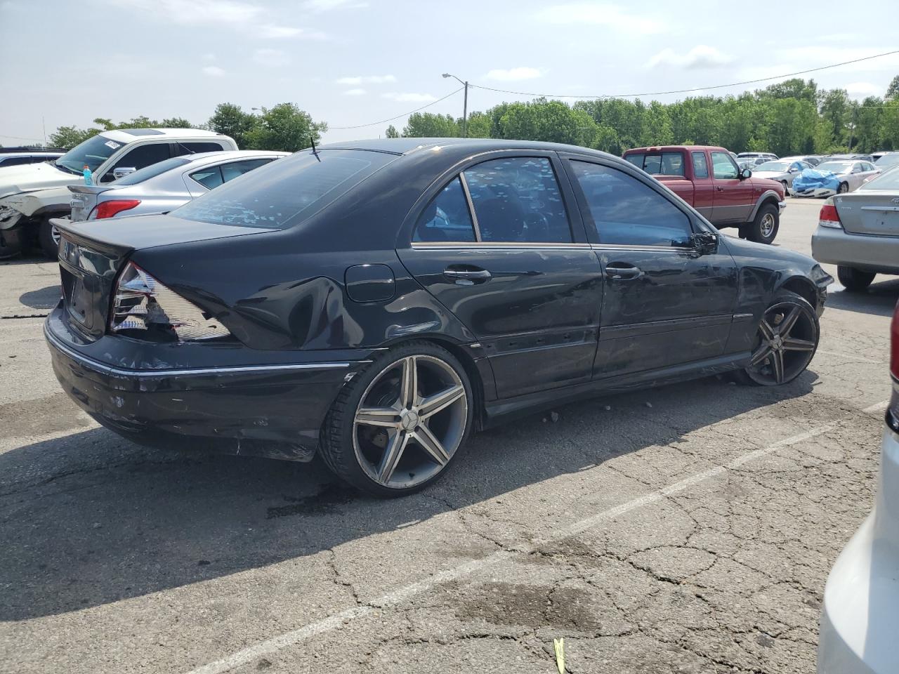 2006 Mercedes-benz C 230 Black vin: WDBRF52H76F744608