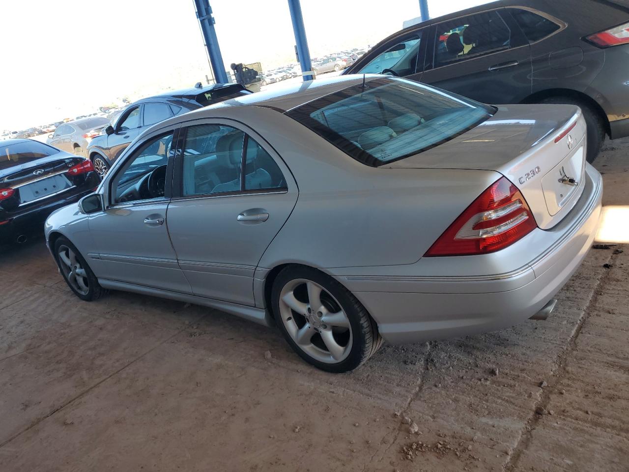 2006 Mercedes-benz C 230 Silver vin: WDBRF52H76F748948