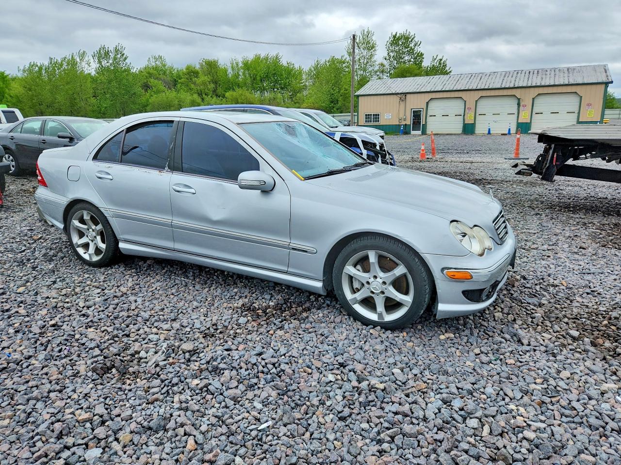 2007 Mercedes-benz C 230 Silver vin: WDBRF52H77E023146