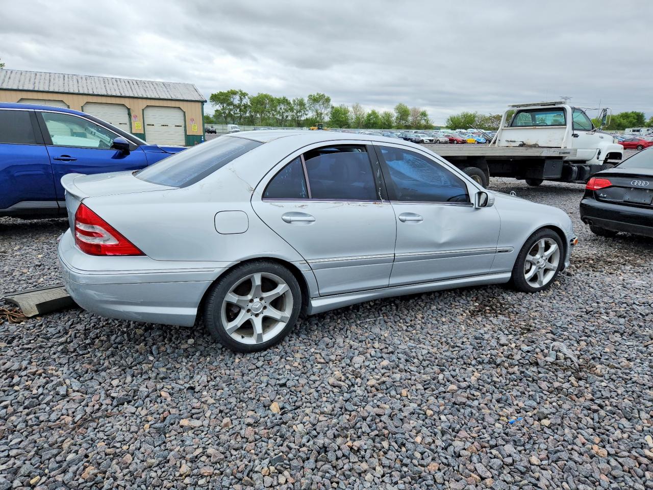 2007 Mercedes-benz C 230 Silver vin: WDBRF52H77E023146