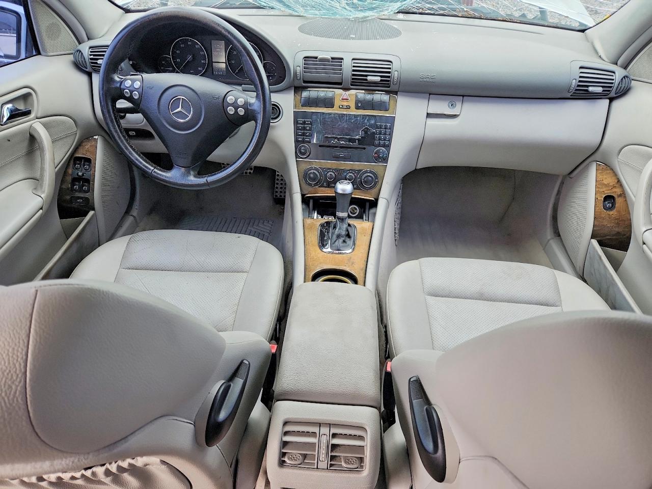 2007 Mercedes-benz C 230 Silver vin: WDBRF52H77E023146