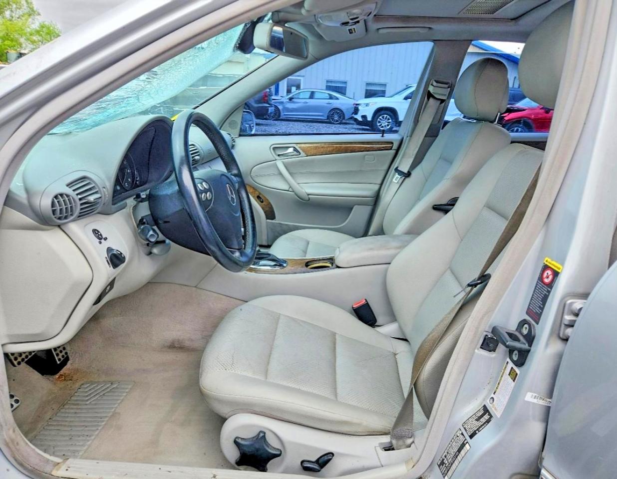 2007 Mercedes-benz C 230 Silver vin: WDBRF52H77E023146