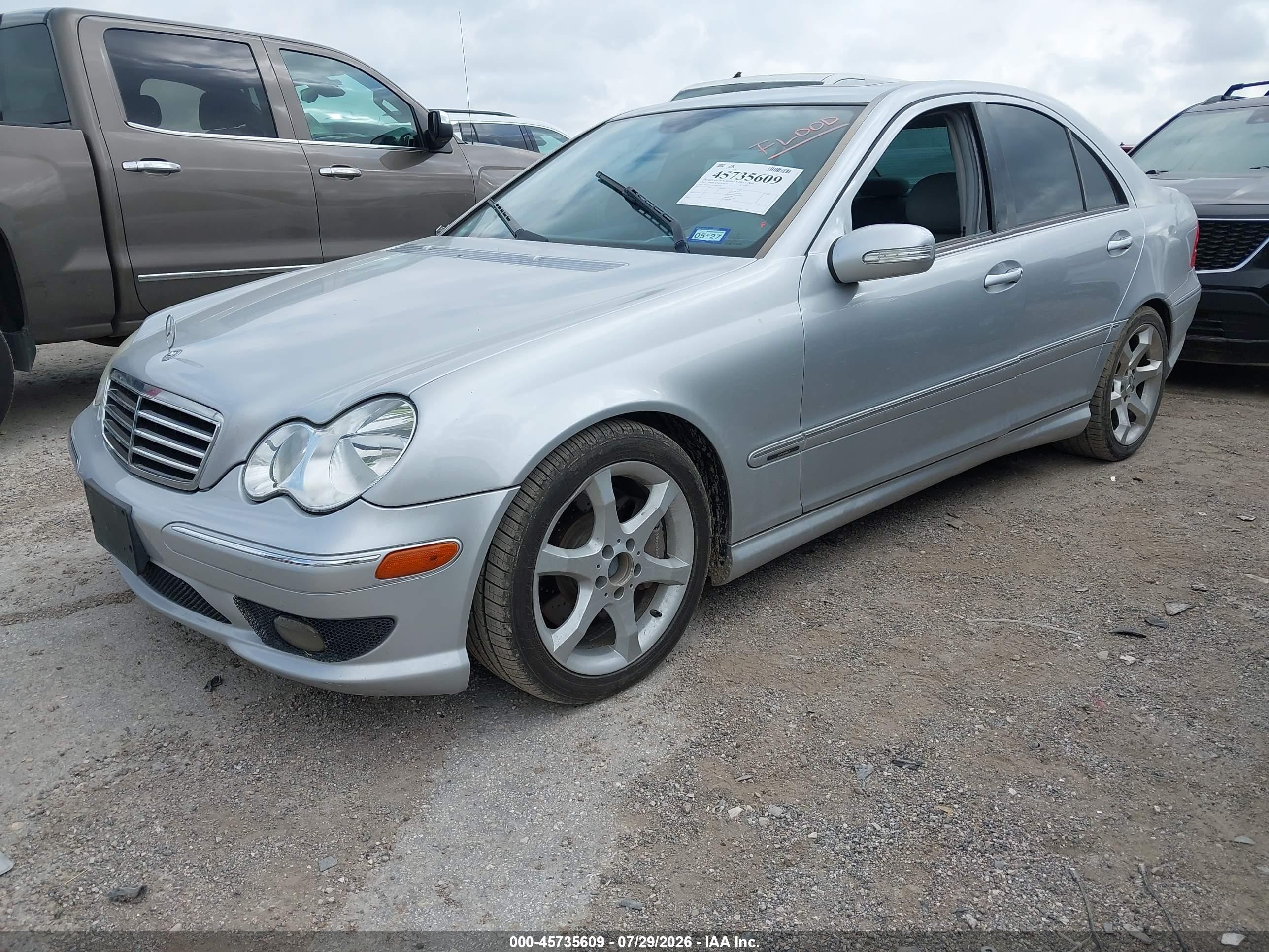 2007 Mercedes-benz C 230 Sport Silver vin: WDBRF52H77F858366