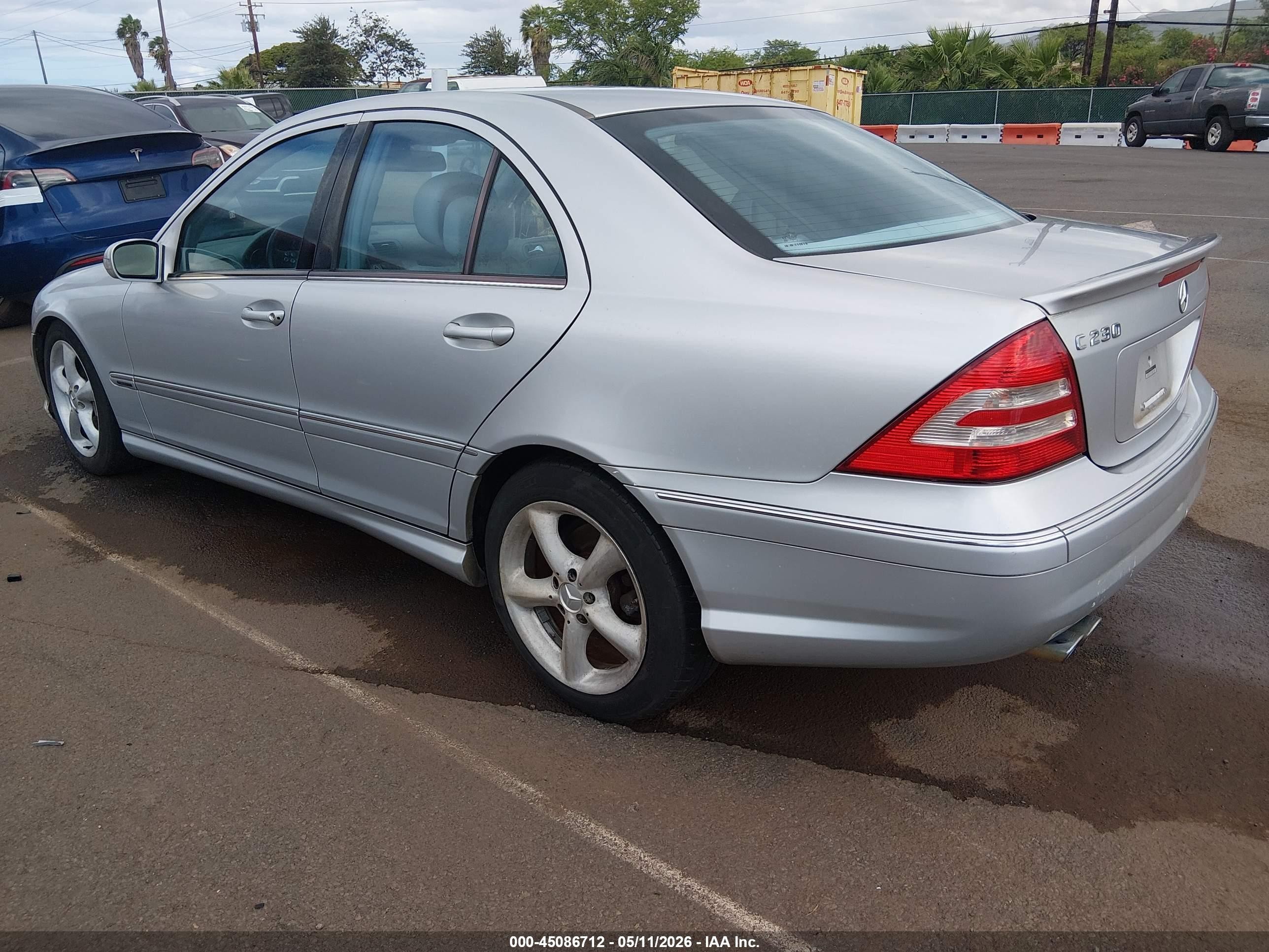 2007 Mercedes-benz C 230 Sport Silver vin: WDBRF52H77F900003