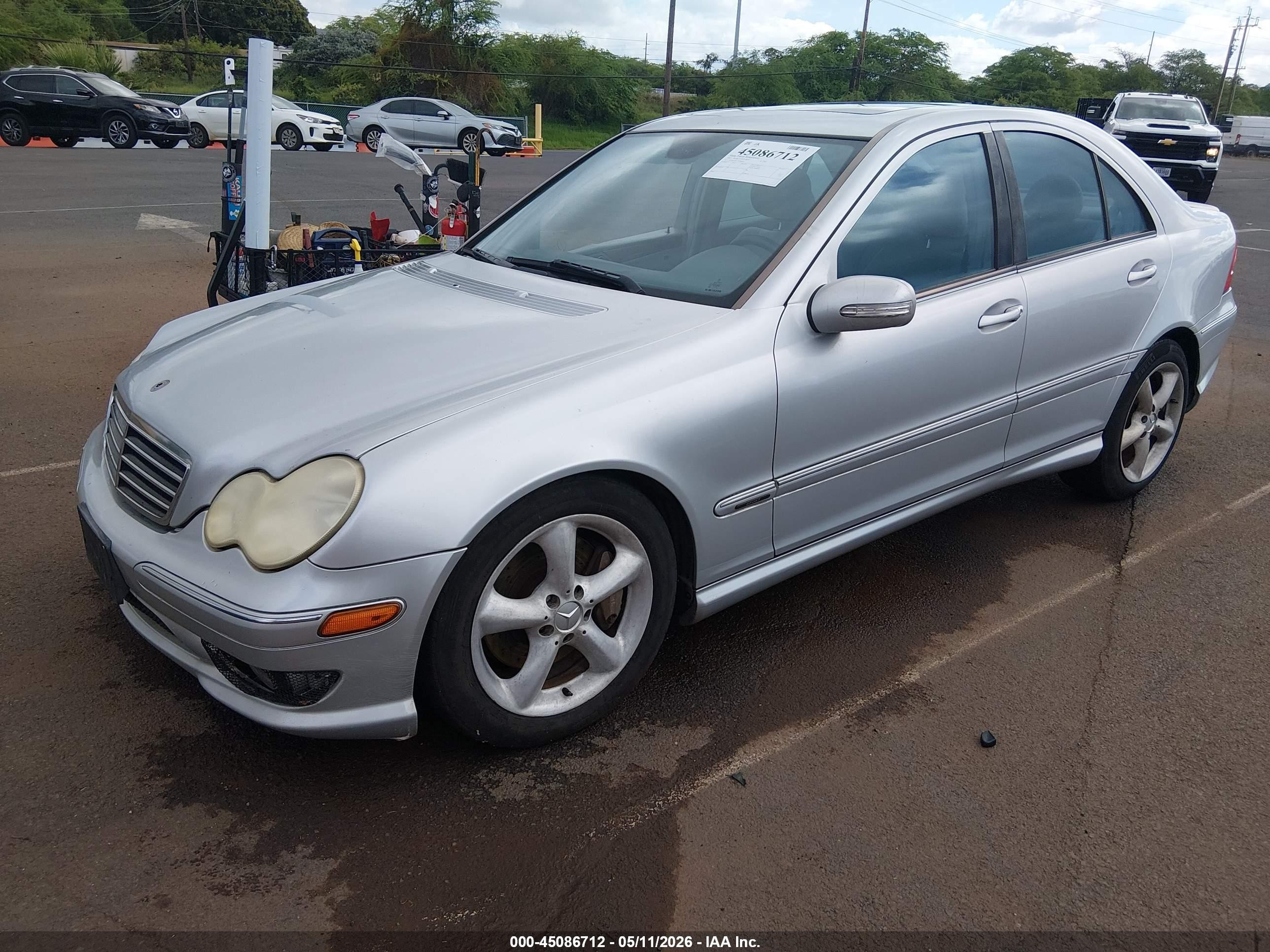 2007 Mercedes-benz C 230 Sport Silver vin: WDBRF52H77F900003