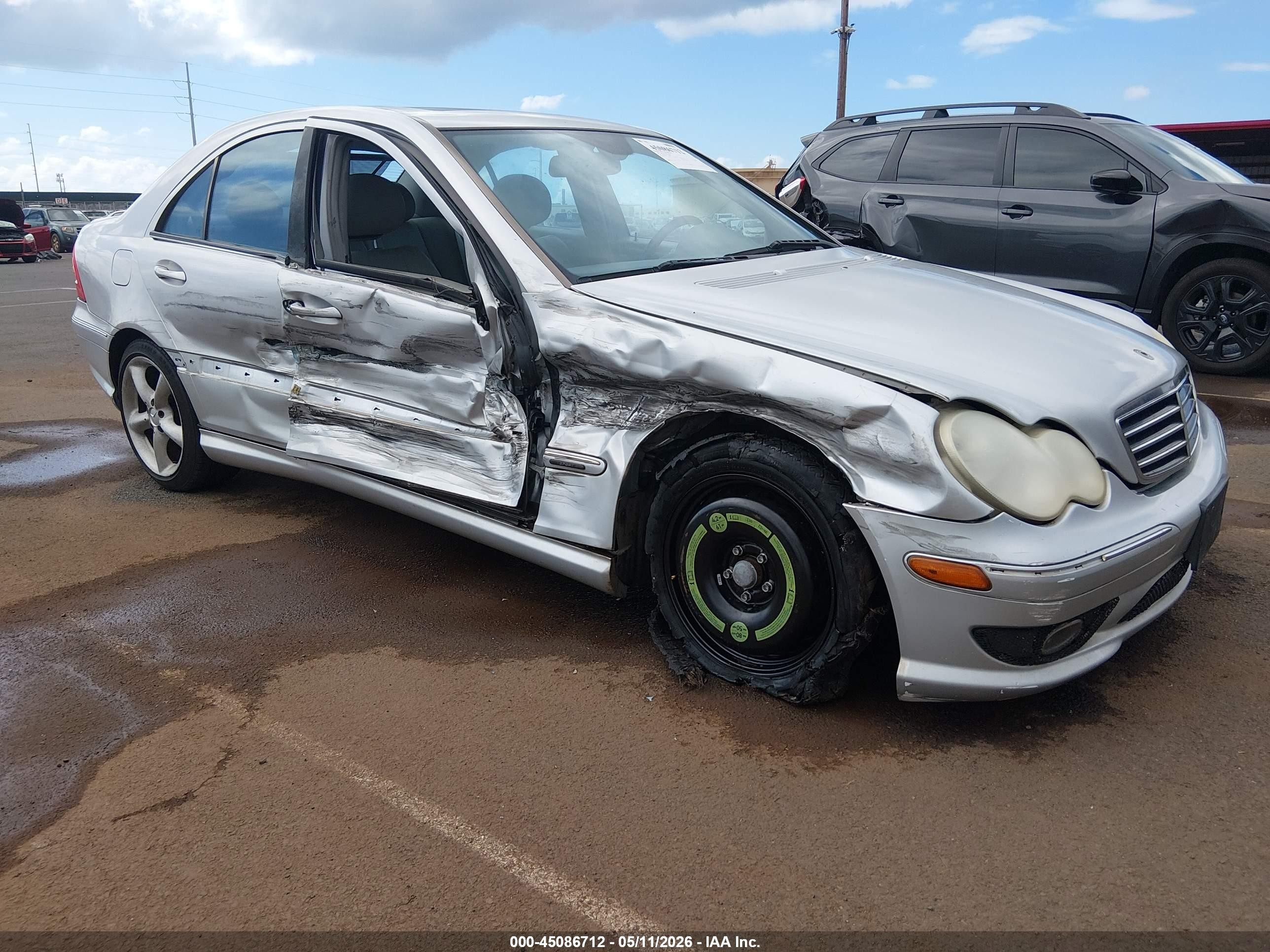 2007 Mercedes-benz C 230 Sport Silver vin: WDBRF52H77F900003