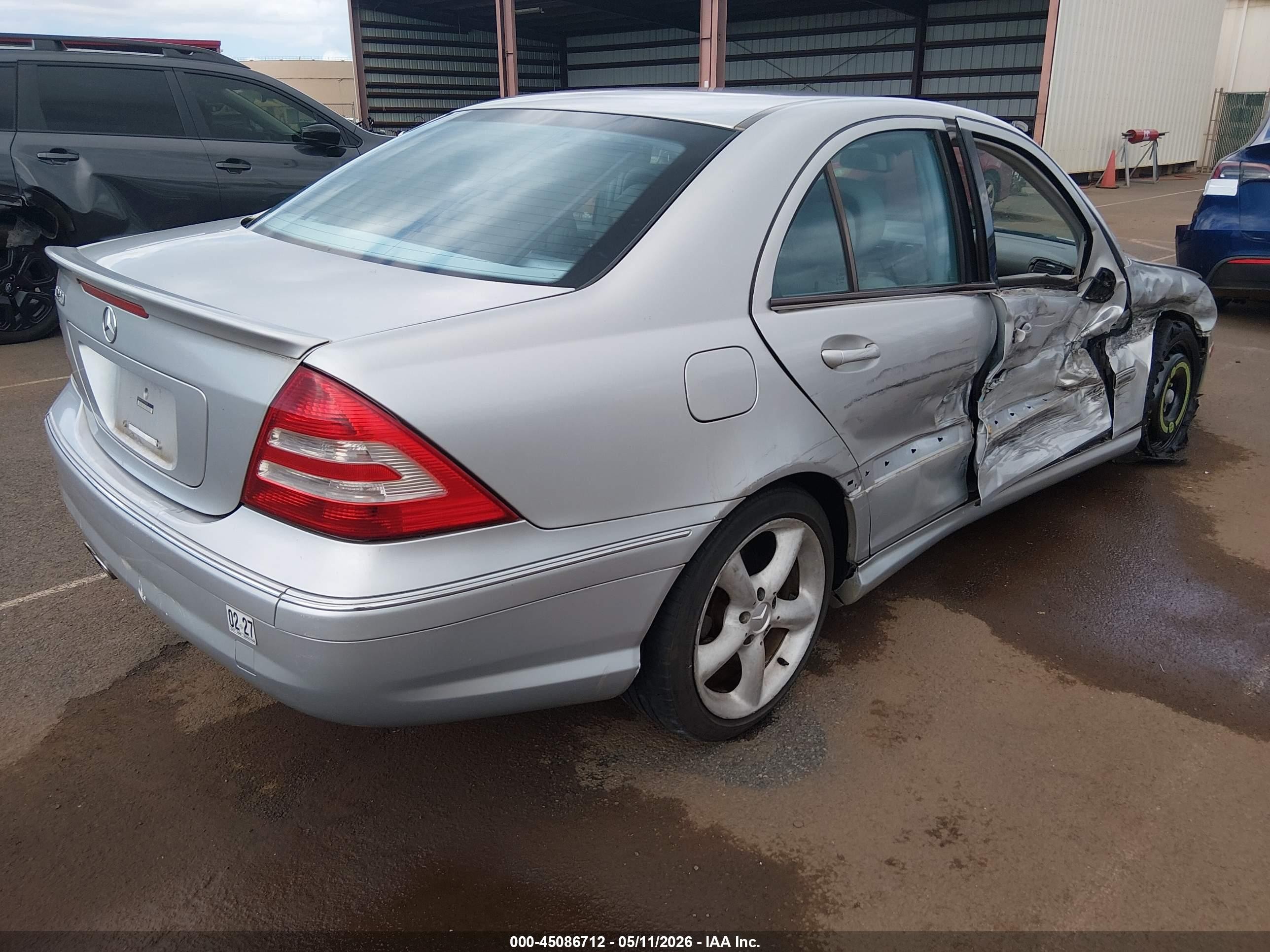 2007 Mercedes-benz C 230 Sport Silver vin: WDBRF52H77F900003
