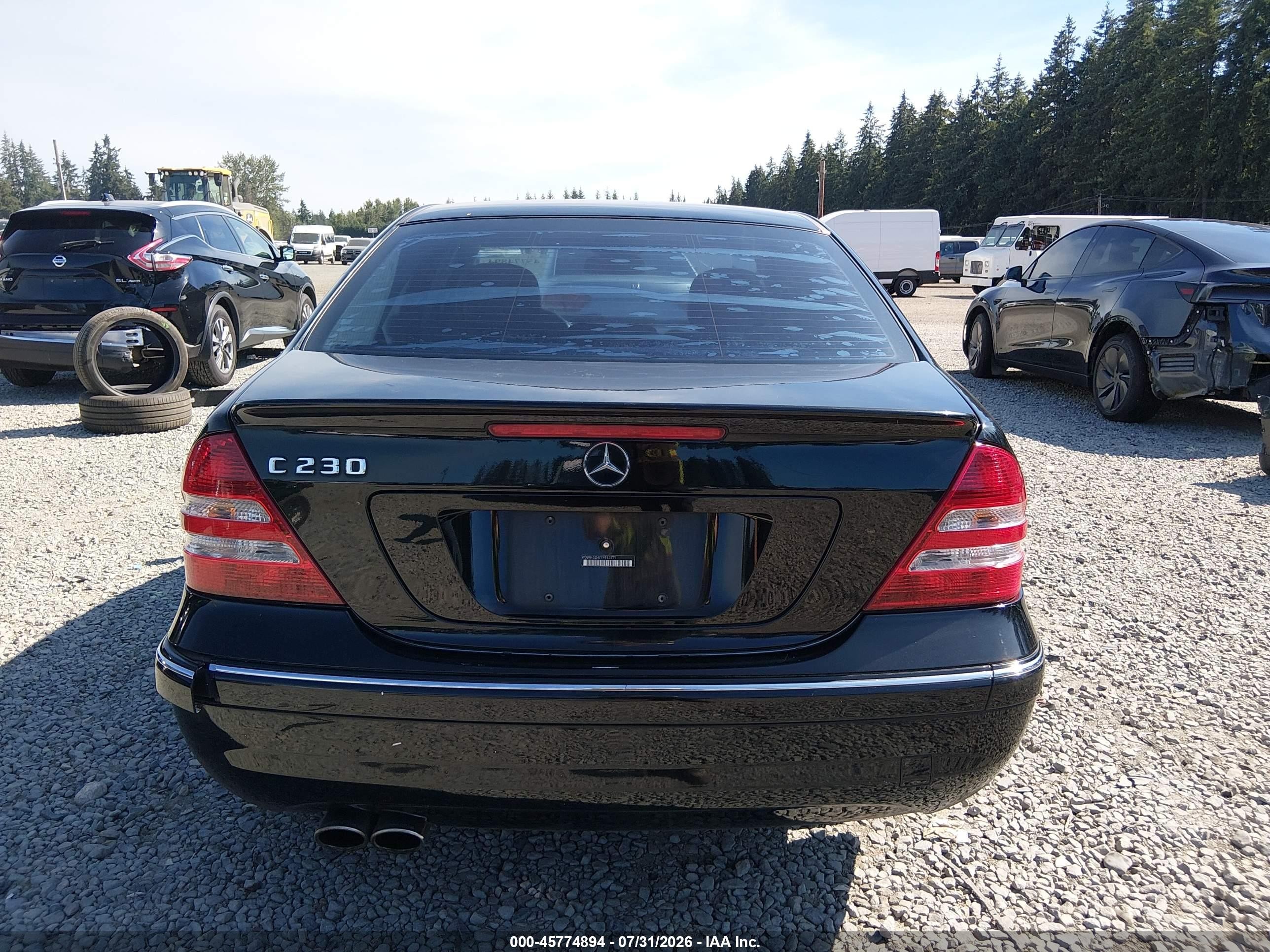 2007 Mercedes-benz C 230 Sport Black vin: WDBRF52H77F913771