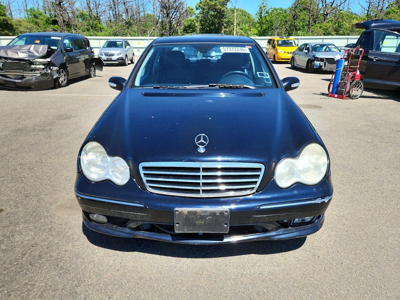 2007 Mercedes-benz C 230 Black vin: WDBRF52H77F933180