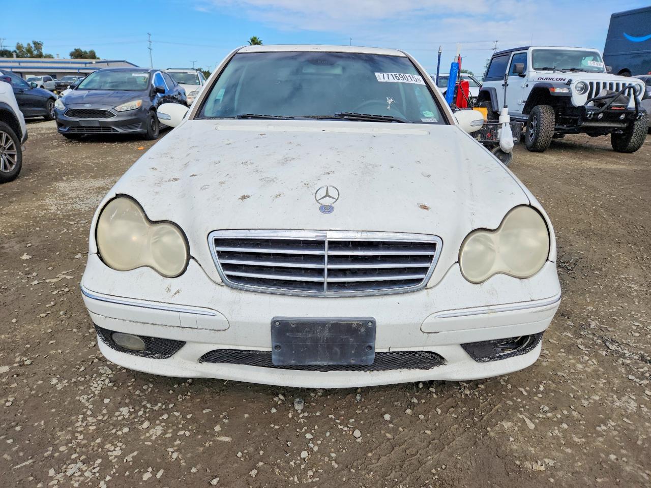 2006 Mercedes-benz C 230 White vin: WDBRF52H86A851213