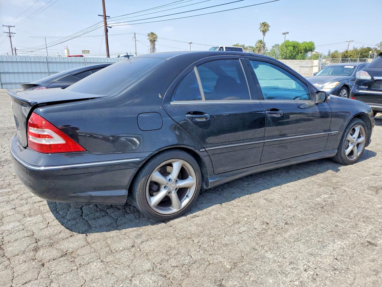 2006 Mercedes-benz C 230 Black vin: WDBRF52H86F740681