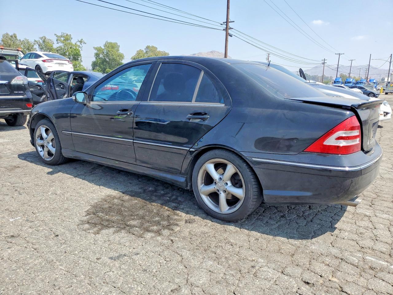 2006 Mercedes-benz C 230 Black vin: WDBRF52H86F740681