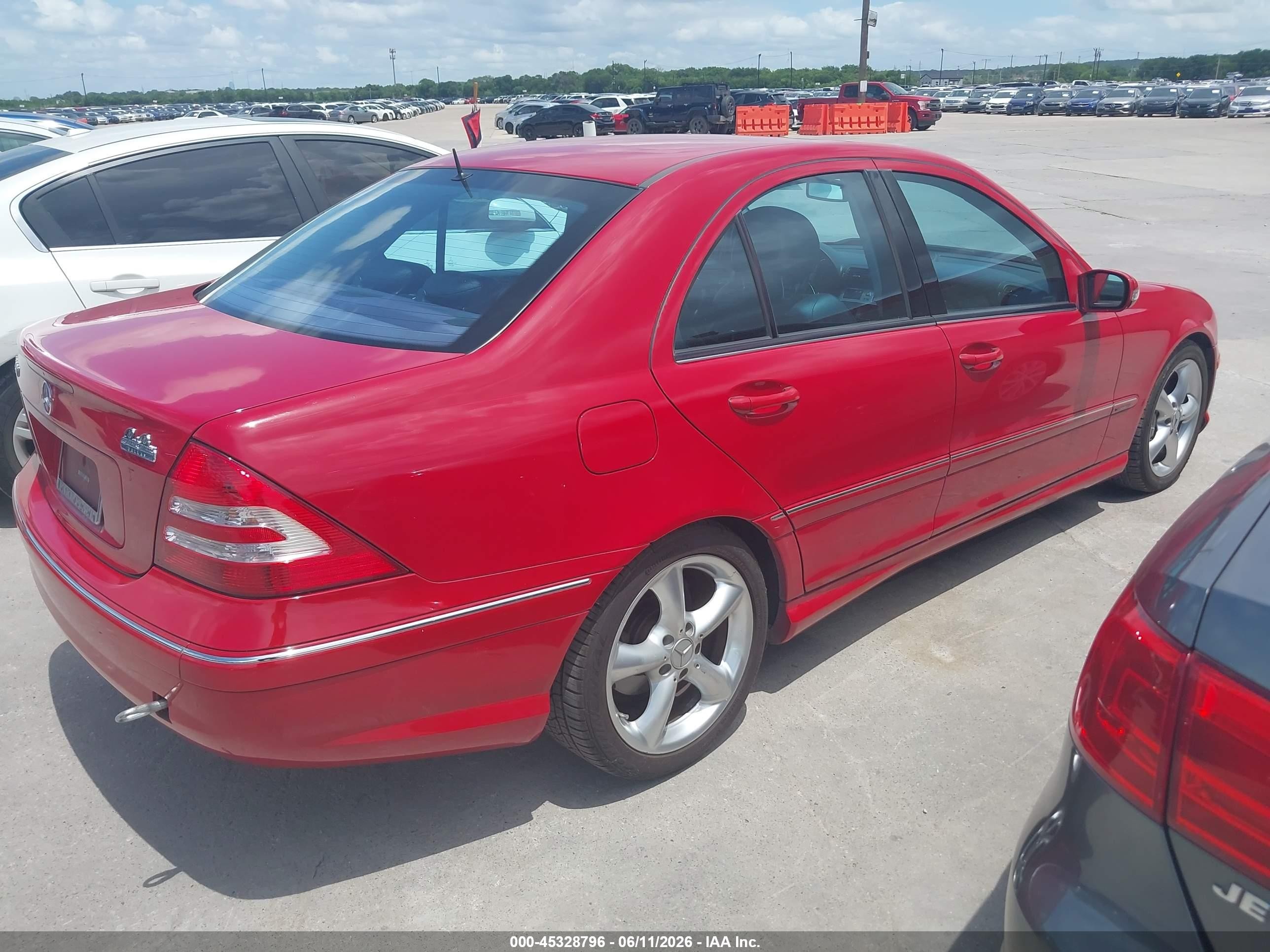 2006 Mercedes-benz C-class Sport Red vin: WDBRF52H86F816528