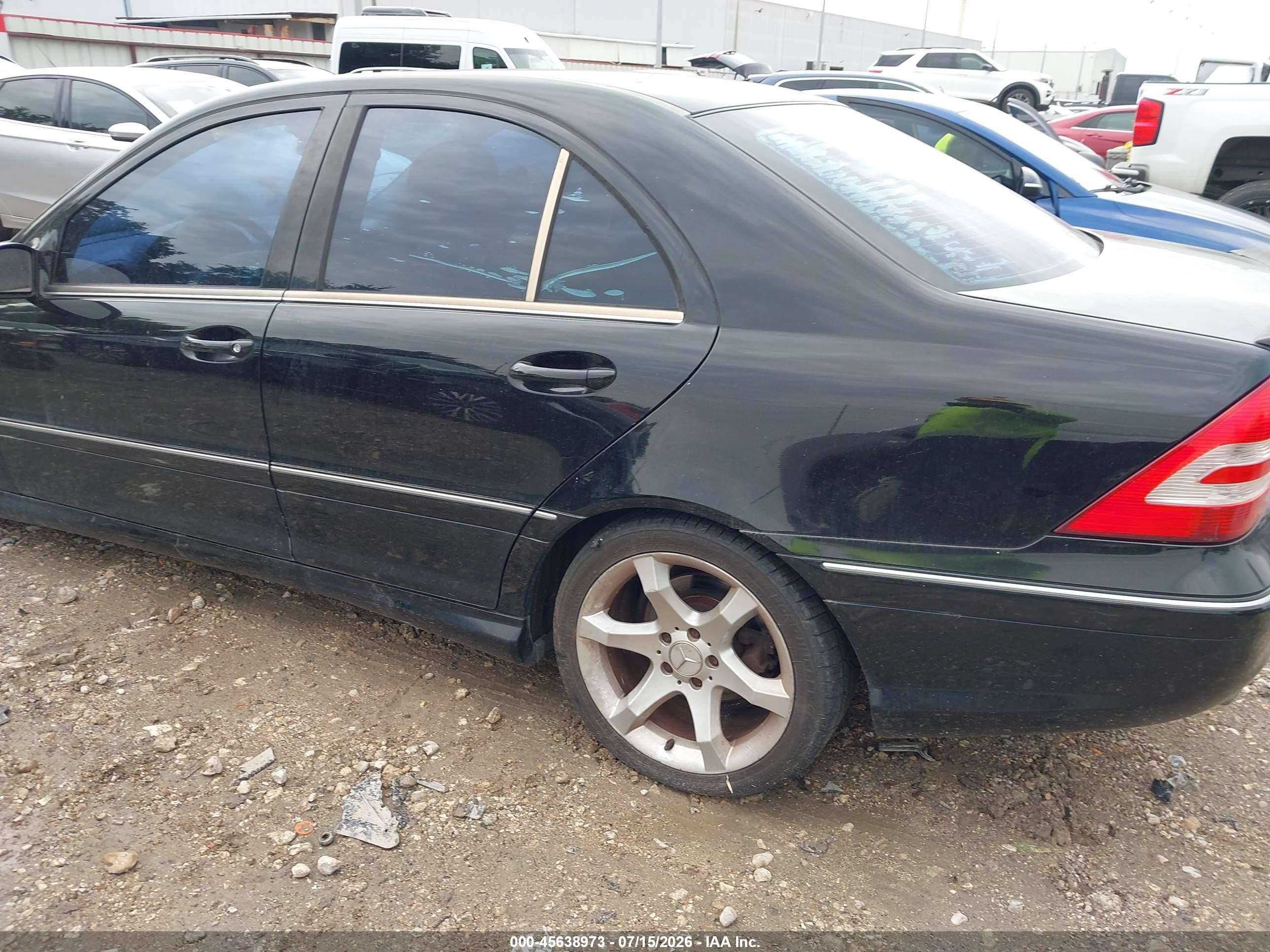 2007 Mercedes-benz C 230 Sport Black vin: WDBRF52H87F843794
