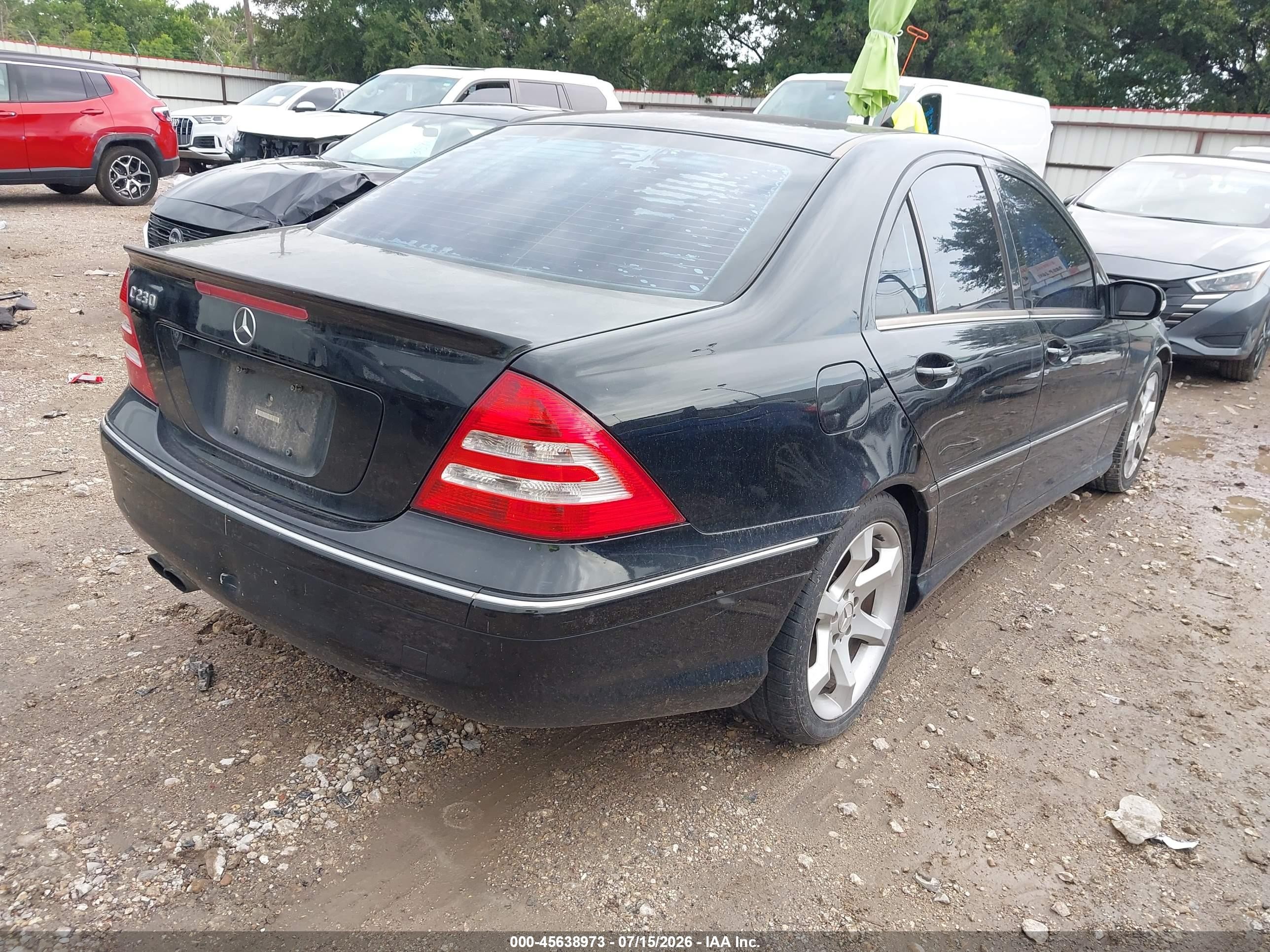 2007 Mercedes-benz C 230 Sport Black vin: WDBRF52H87F843794