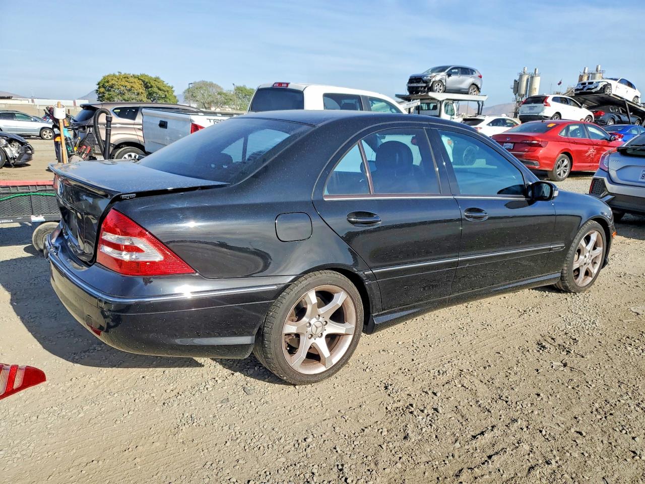 2007 Mercedes-benz C 230 Black vin: WDBRF52H87F851829